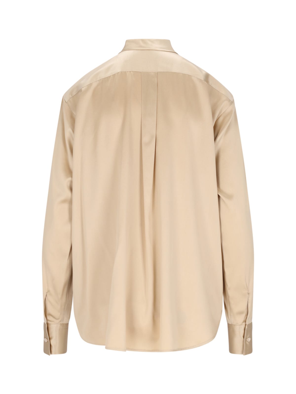 Shop Ermanno Scervino Lavallière Shirt With Bow In Beige