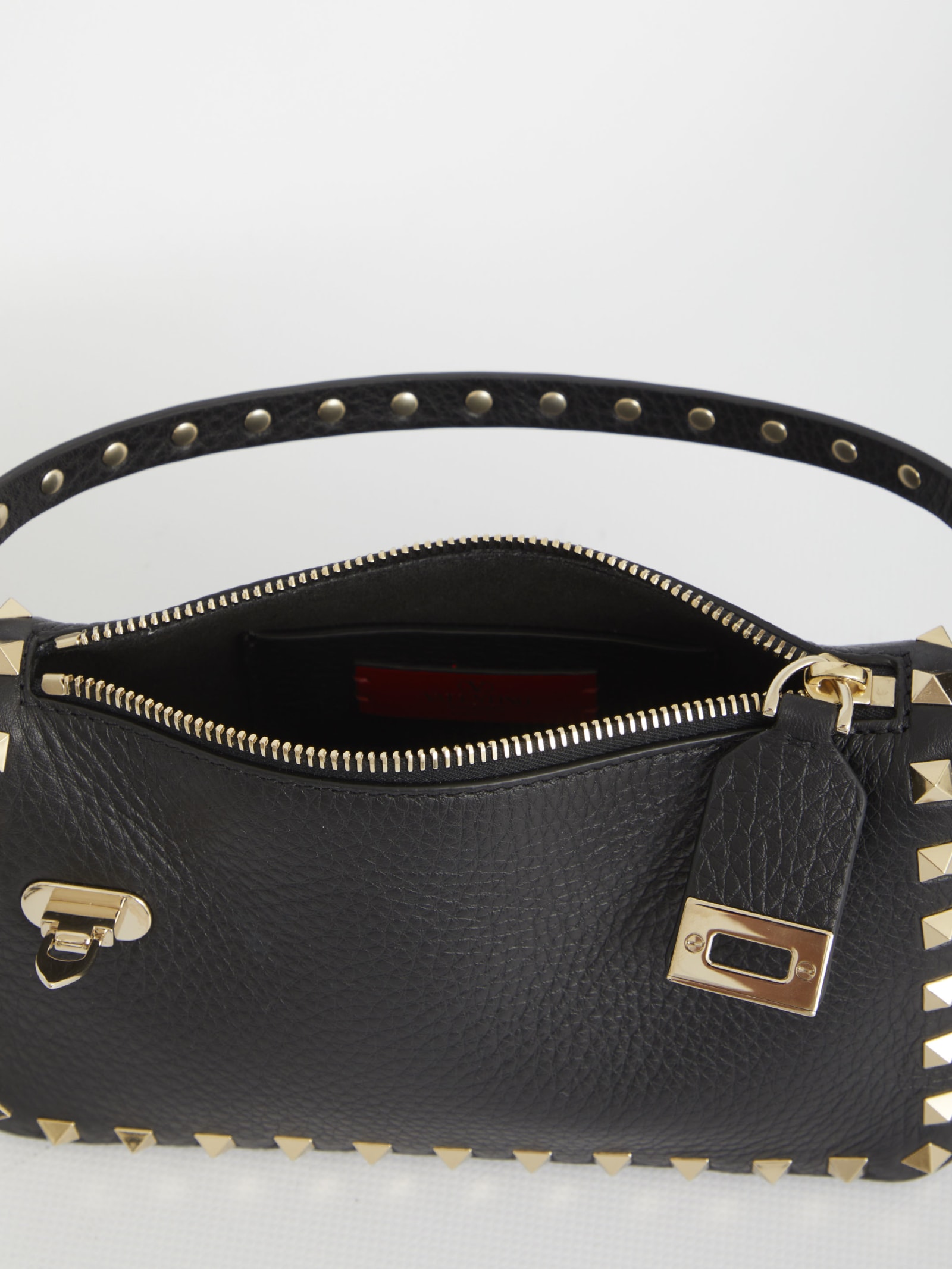 Shop Valentino Rockstud Small Crossbody Bag In Black