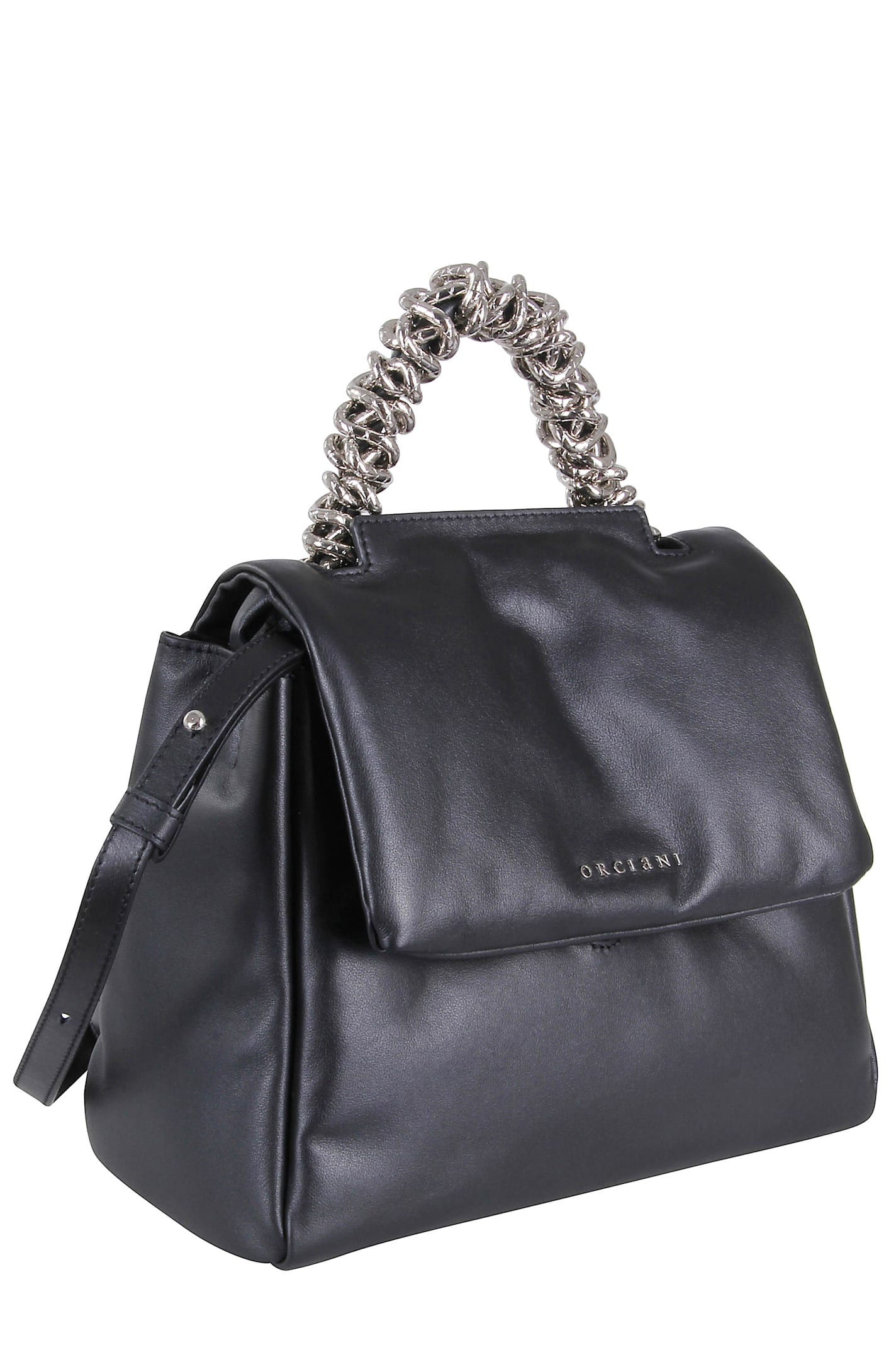 Orciani Borsa Sveva Nappa Bold Piccola A Mano In Black