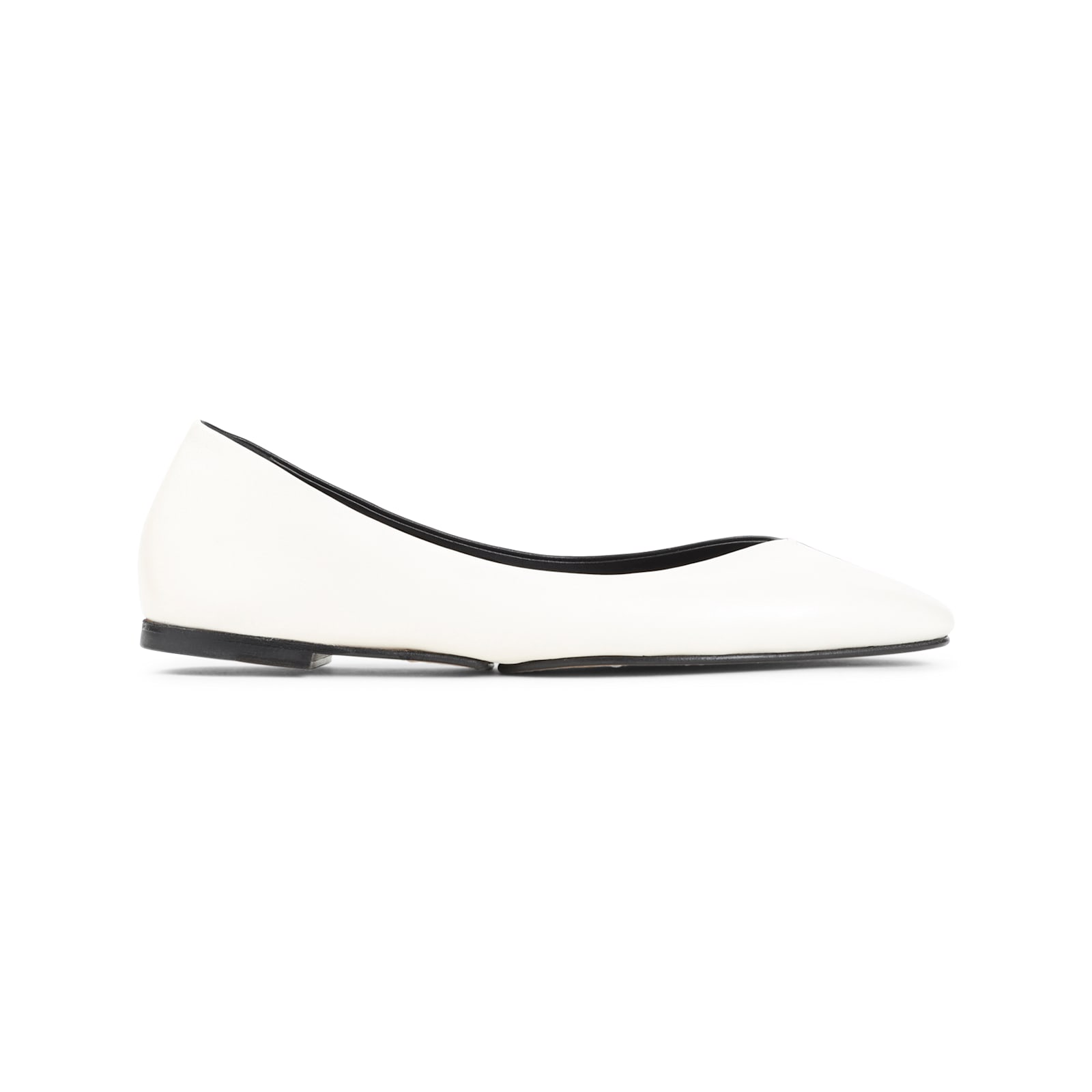 Jacquemus Ovalo Two-tone Ballet Flats In Black