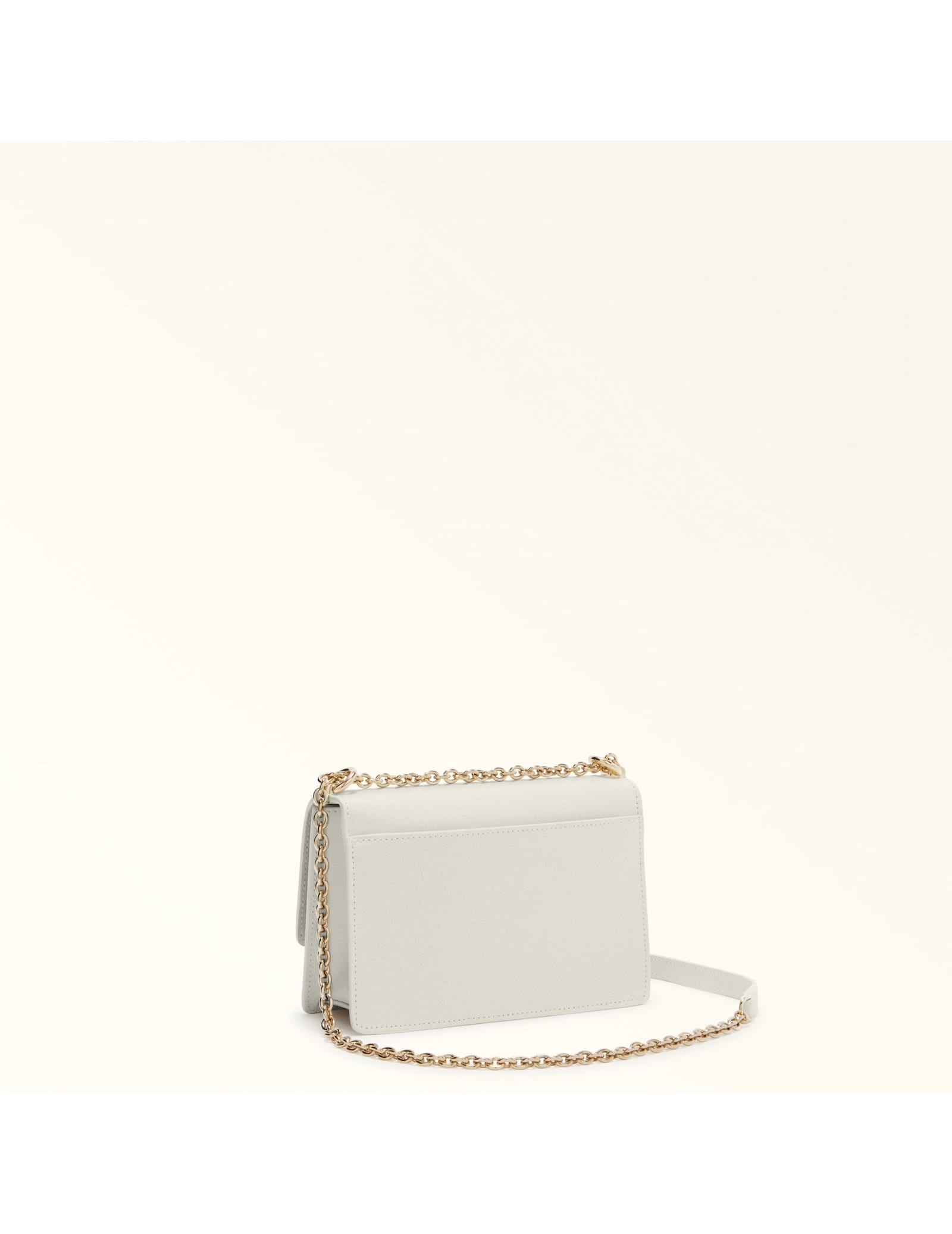 Furla 1927 Mini Leather Crossbody Bag Cream Color