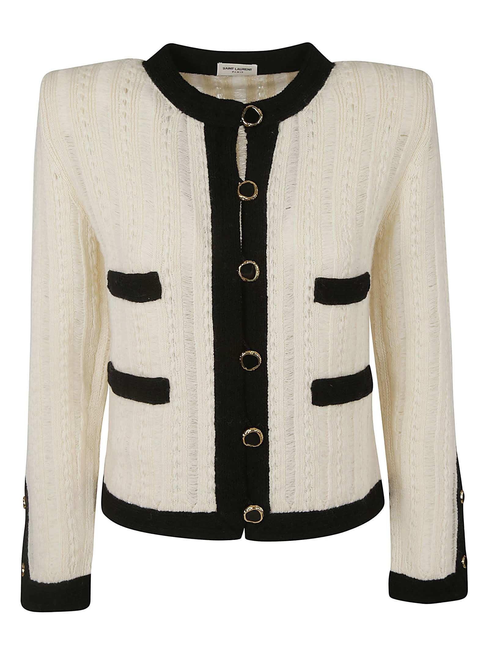 Saint Laurent Stripe Patterned Woven Jacket