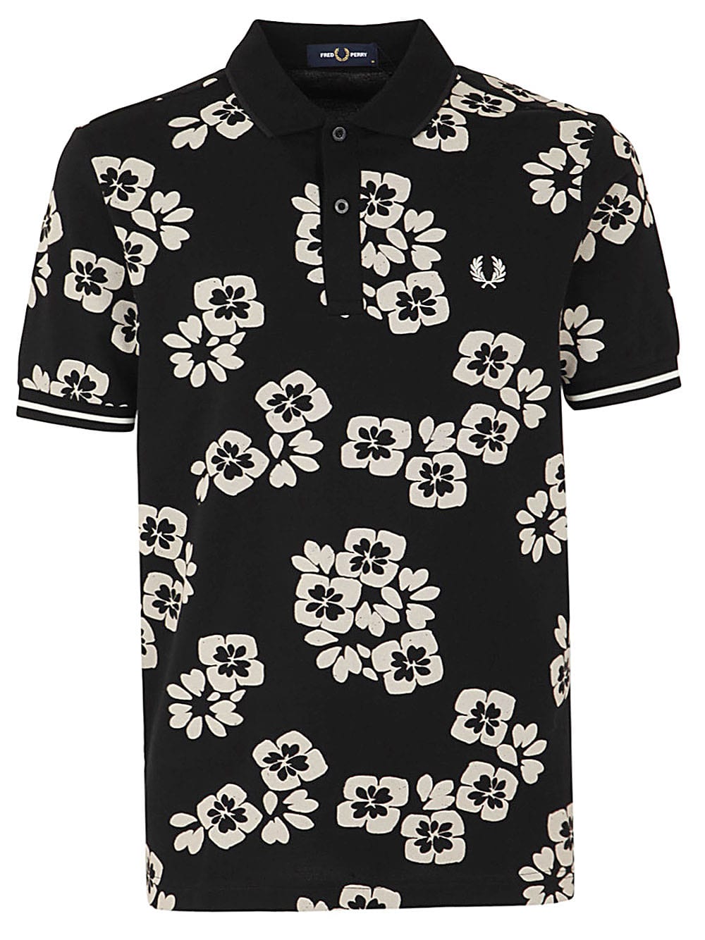 Fred Perry Fp Floral Print Polo Shirt