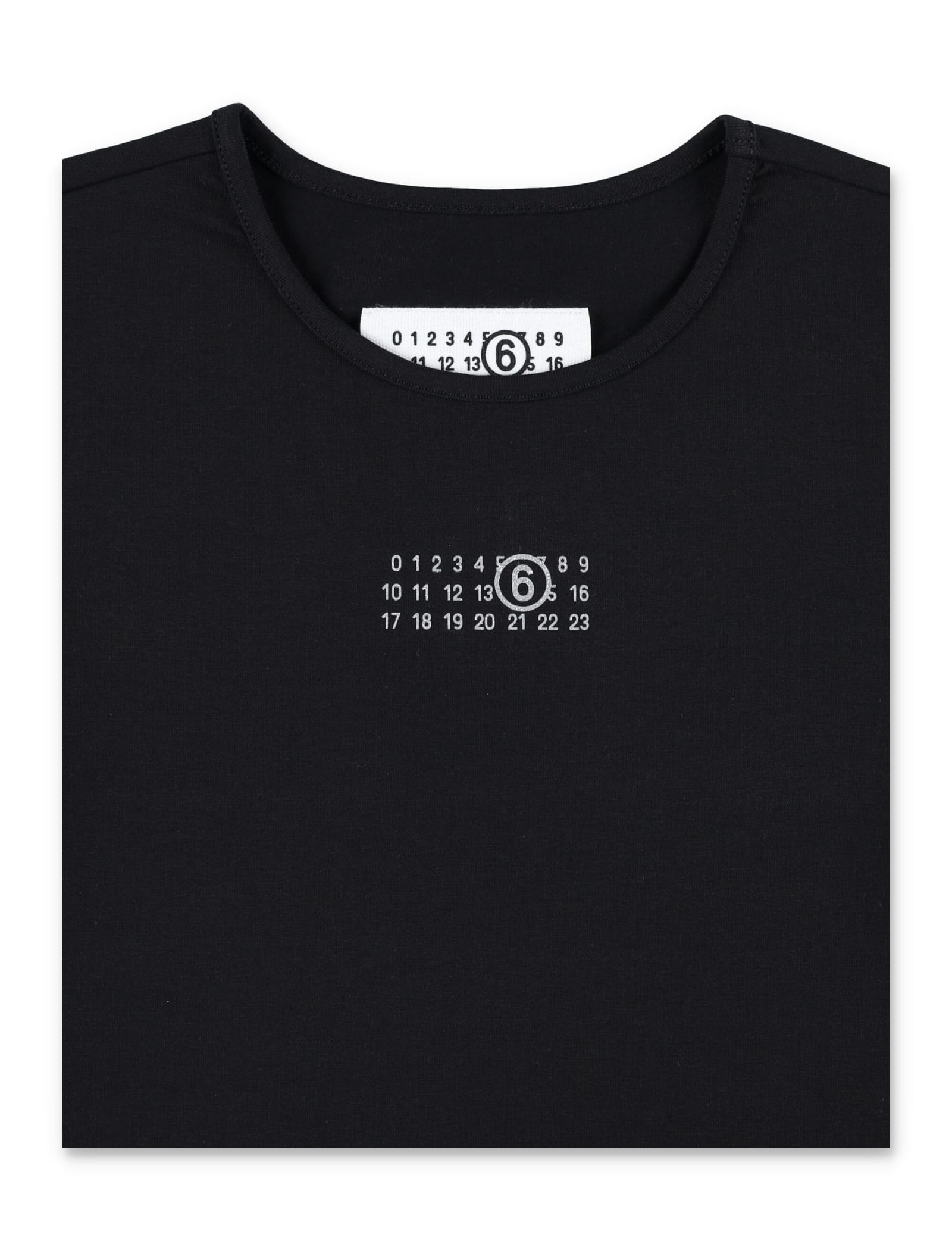 Shop Mm6 Maison Margiela Logo T-shirt In Black