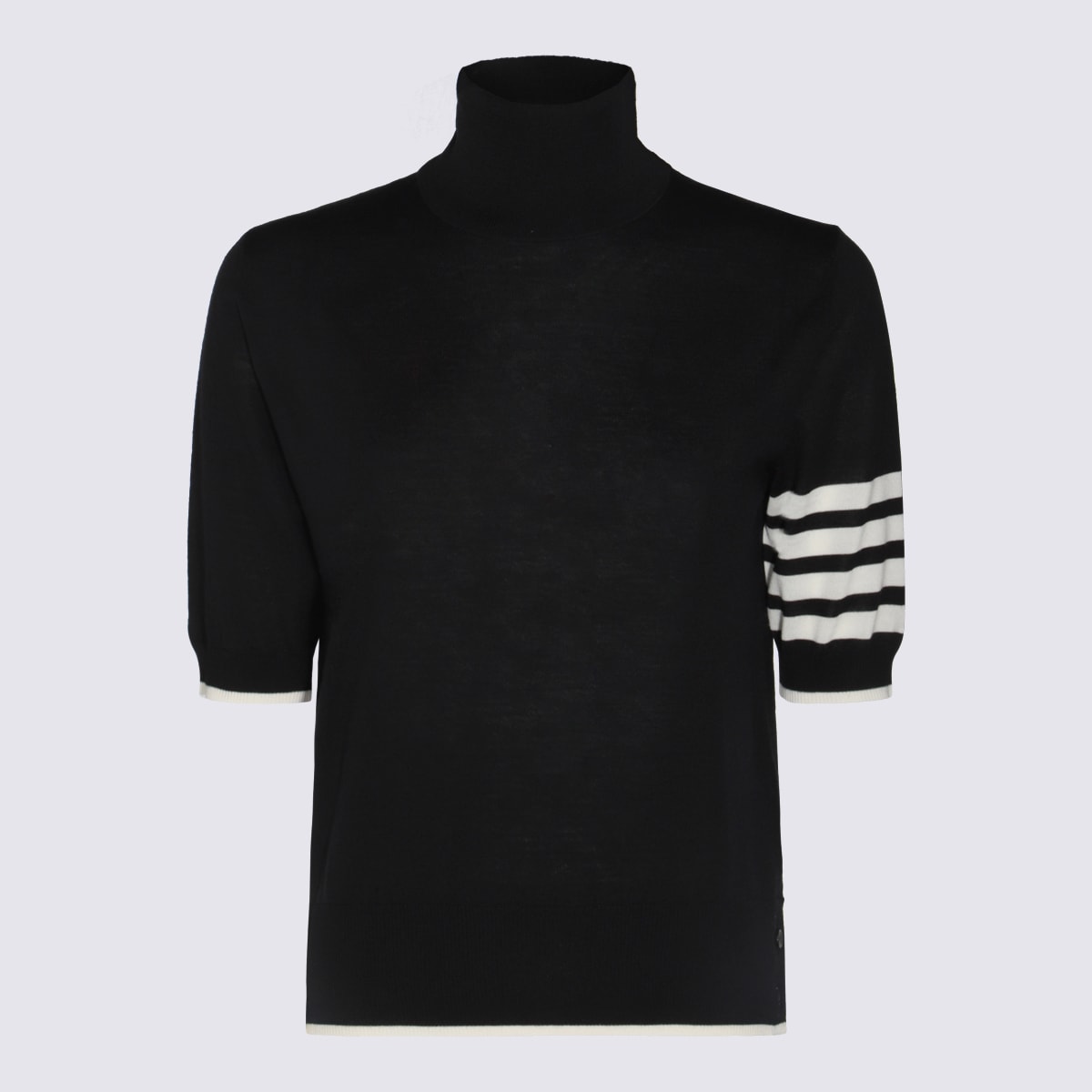 Shop Thom Browne Black Wool Knitwear