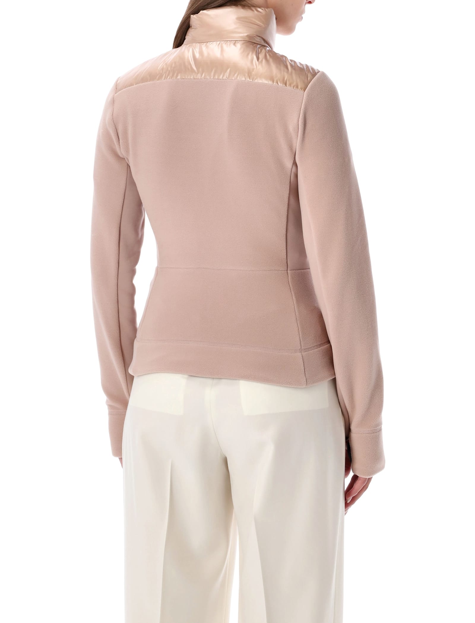 Moncler Grenoble Padded Nylon Laqué Sweatshirt In Pink