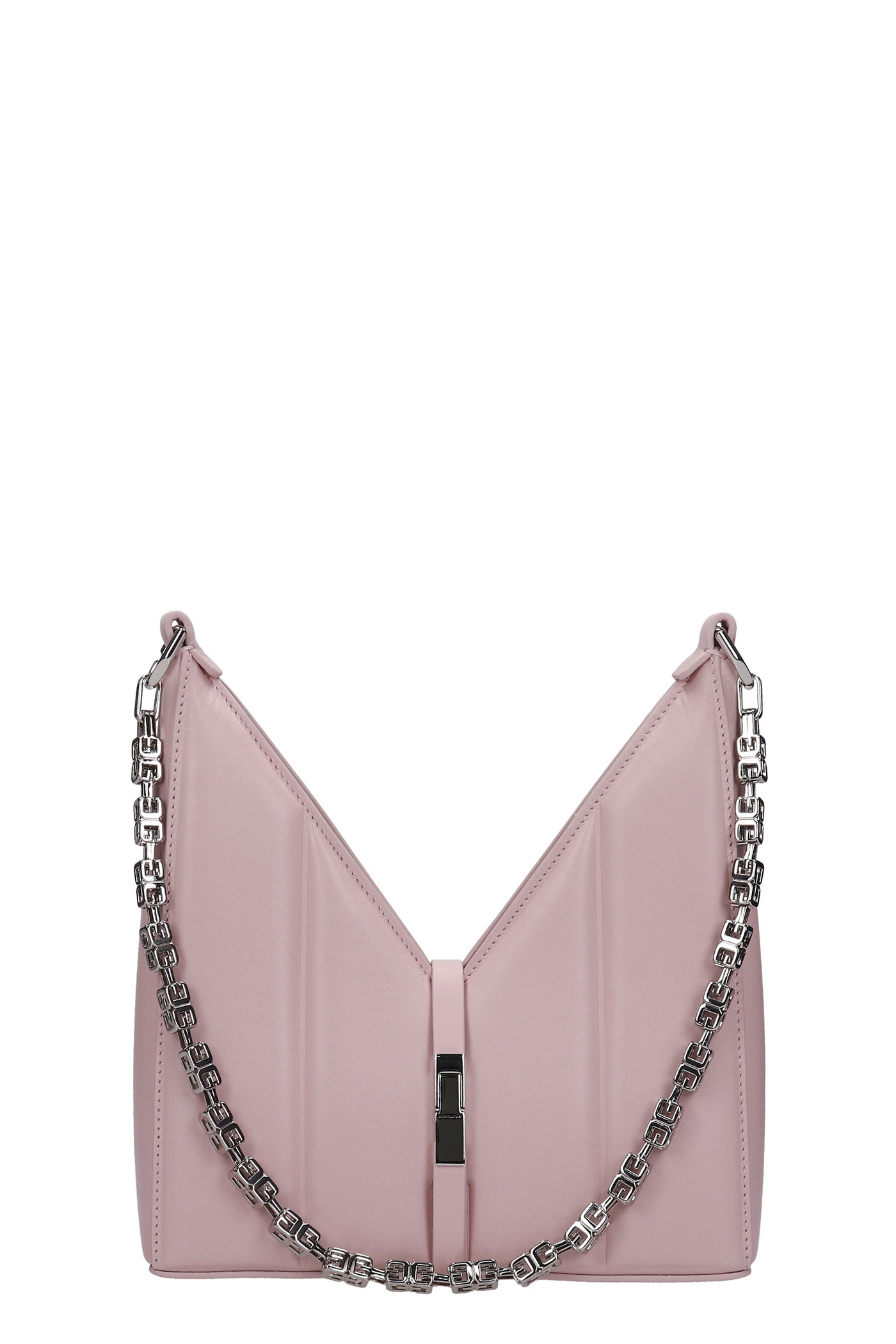 Givenchy Cut Out Shoulder Bag In Rose-pink Leather