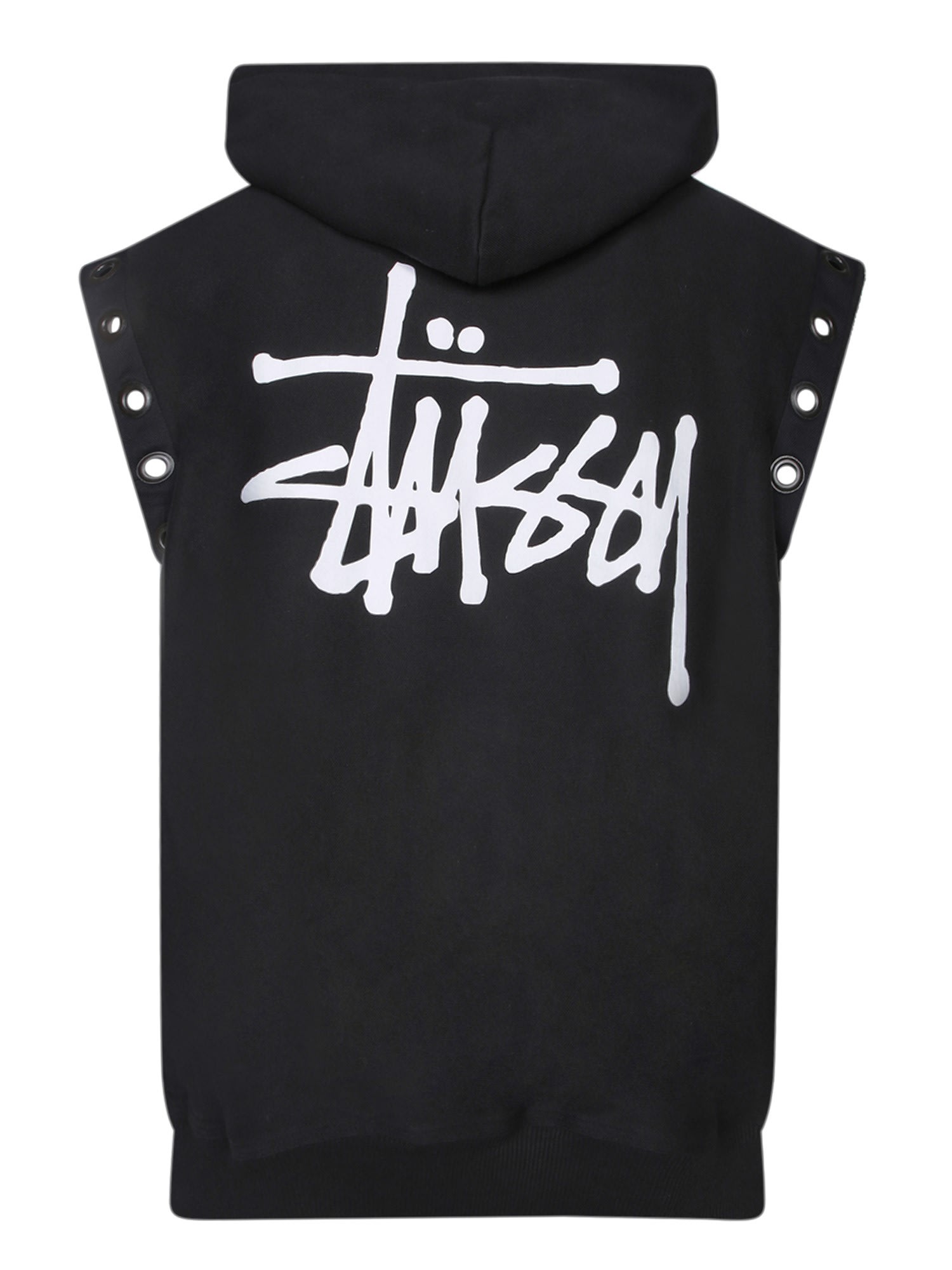 Shop Junya Watanabe Black Hoodie With Metal Details