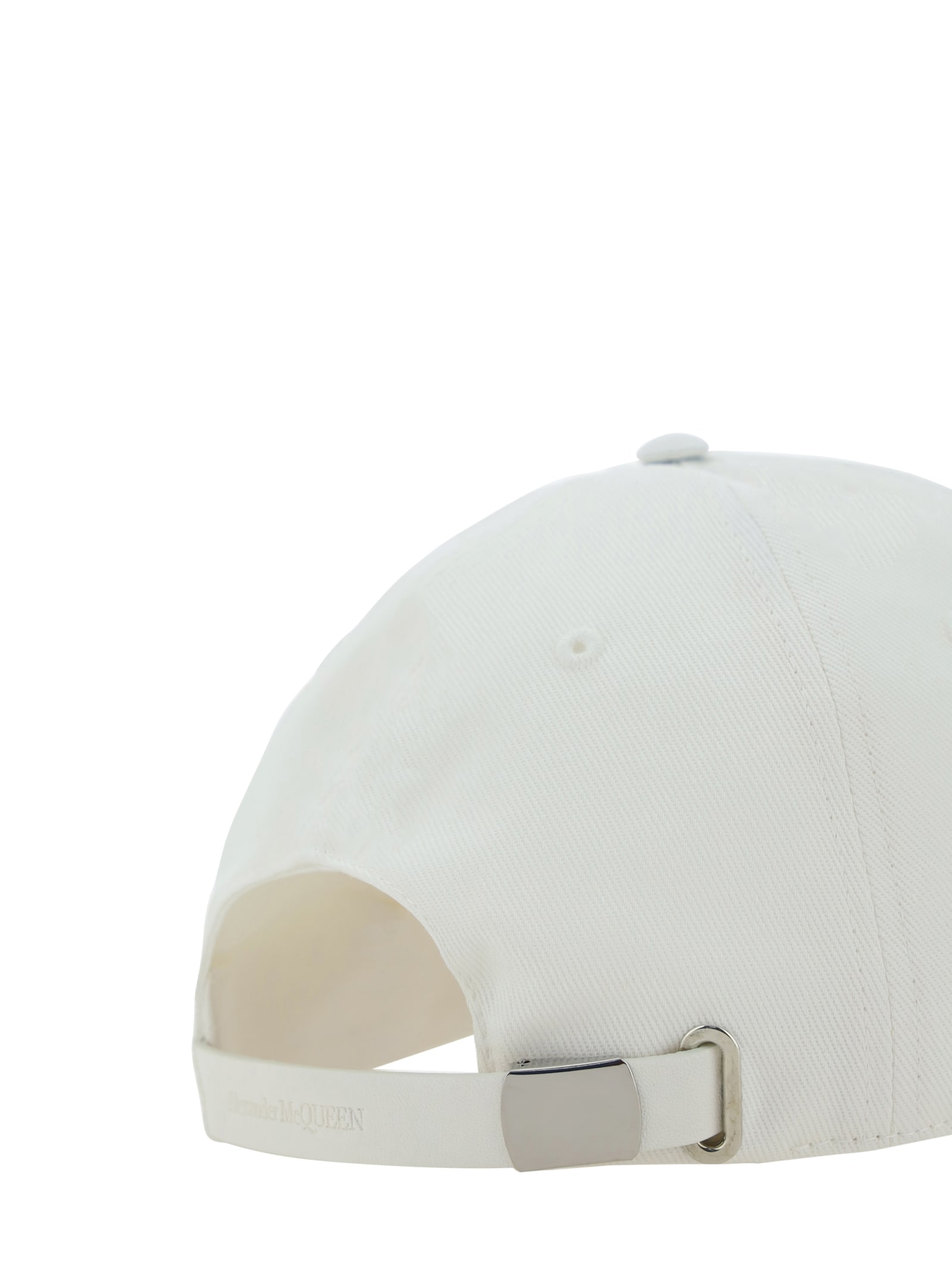 Shop Alexander Mcqueen Varsity Baseball Hat In White