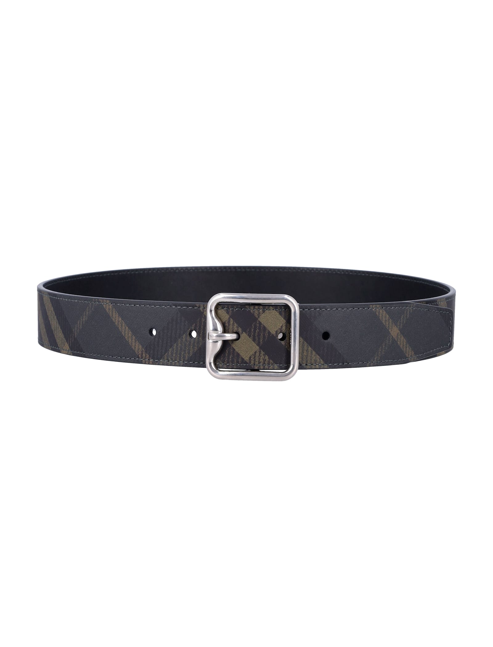 Shop Burberry Reversible Buckle Belt In Shadow