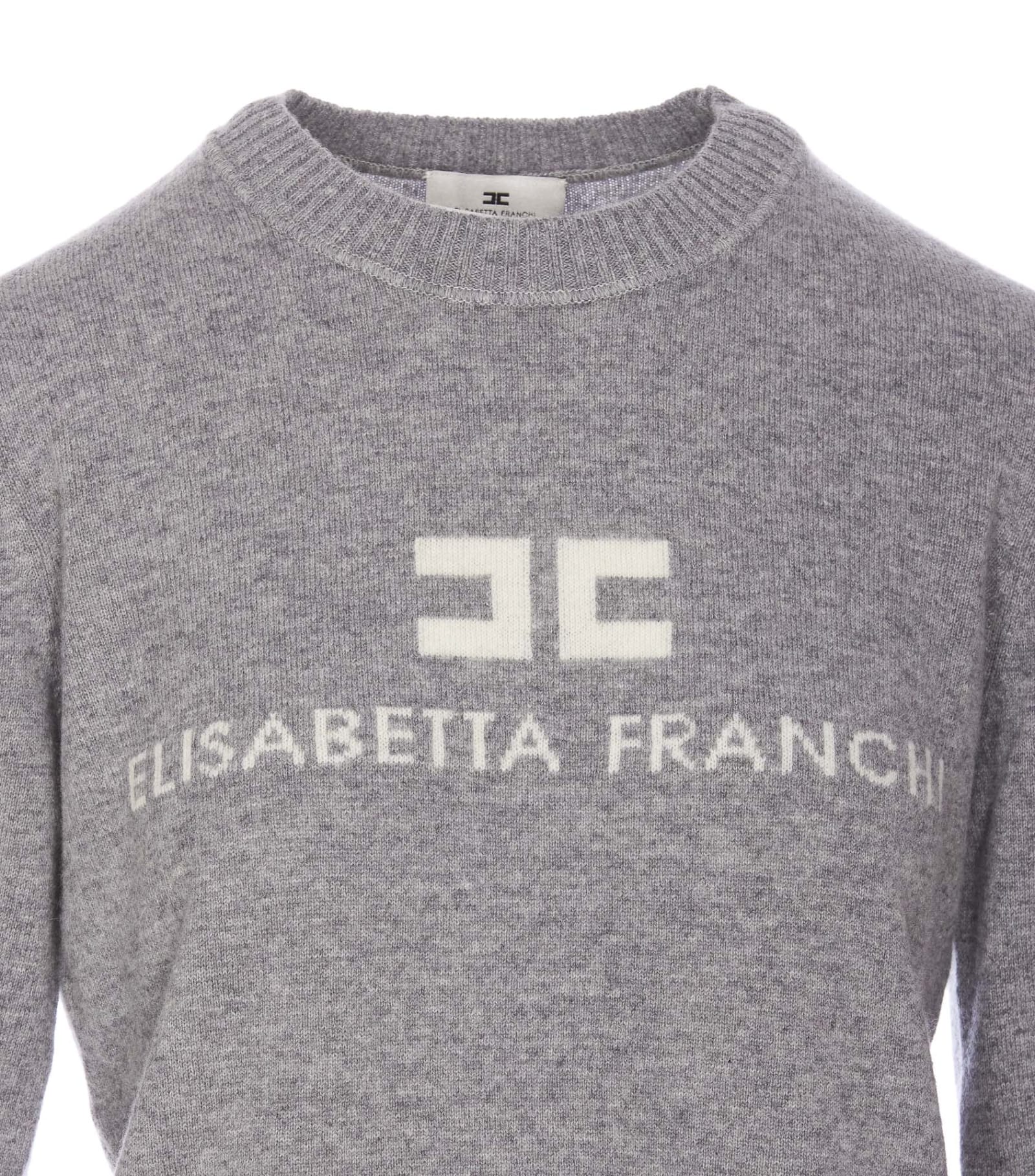 Shop Elisabetta Franchi Logo Sweater