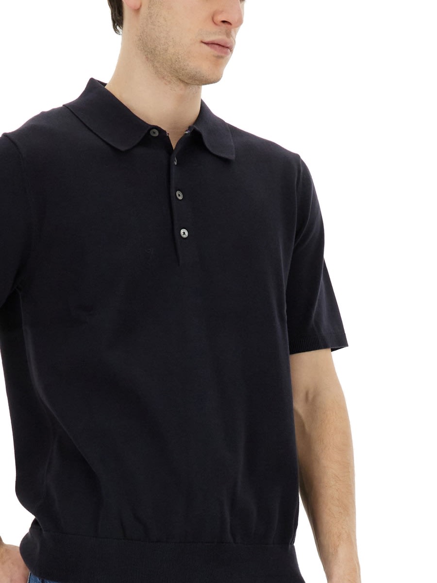 Shop Ps By Paul Smith Regular Fit Polo Shirt In Blue