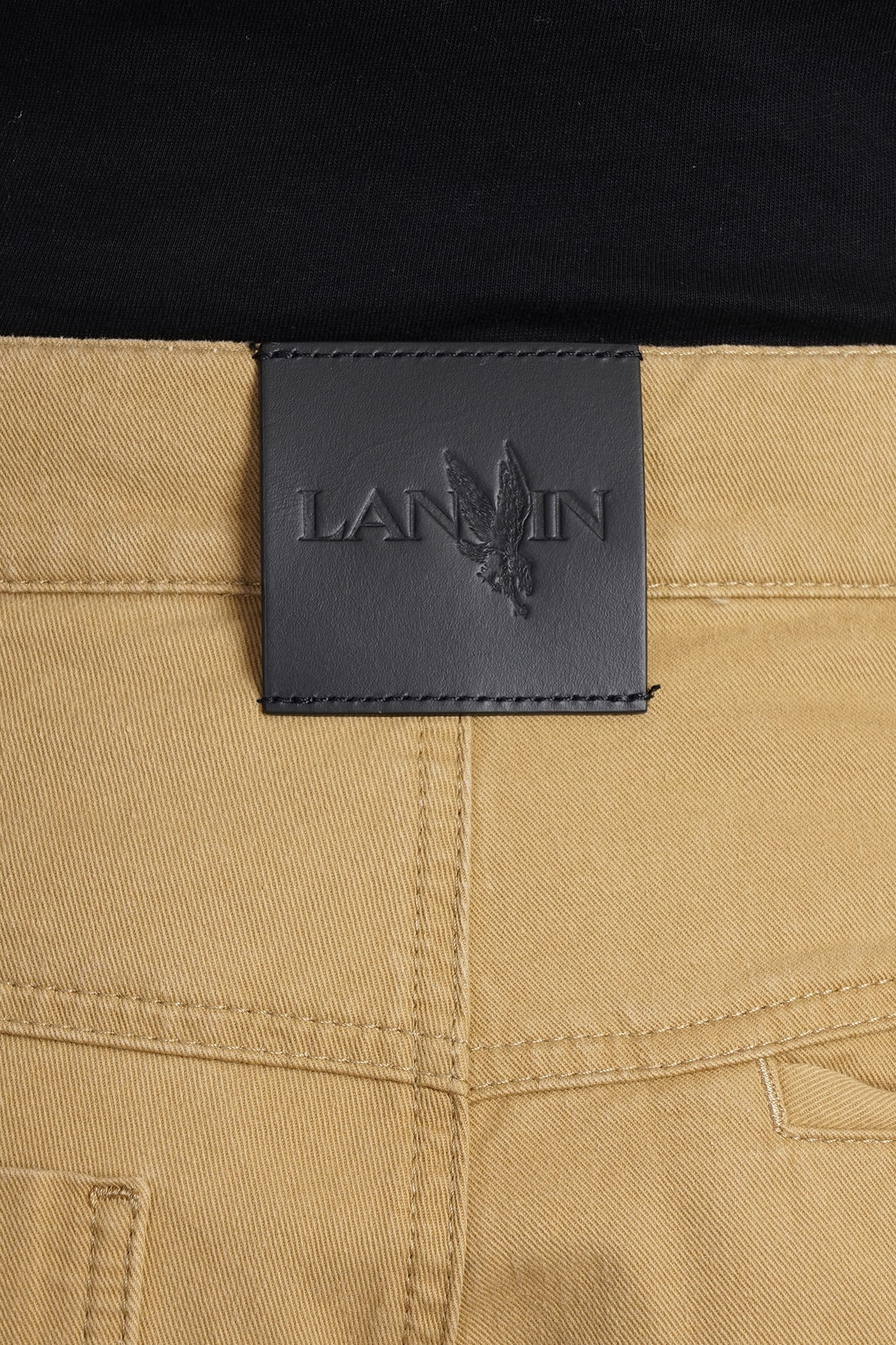 Shop Lanvin Jeans In Beige Cotton