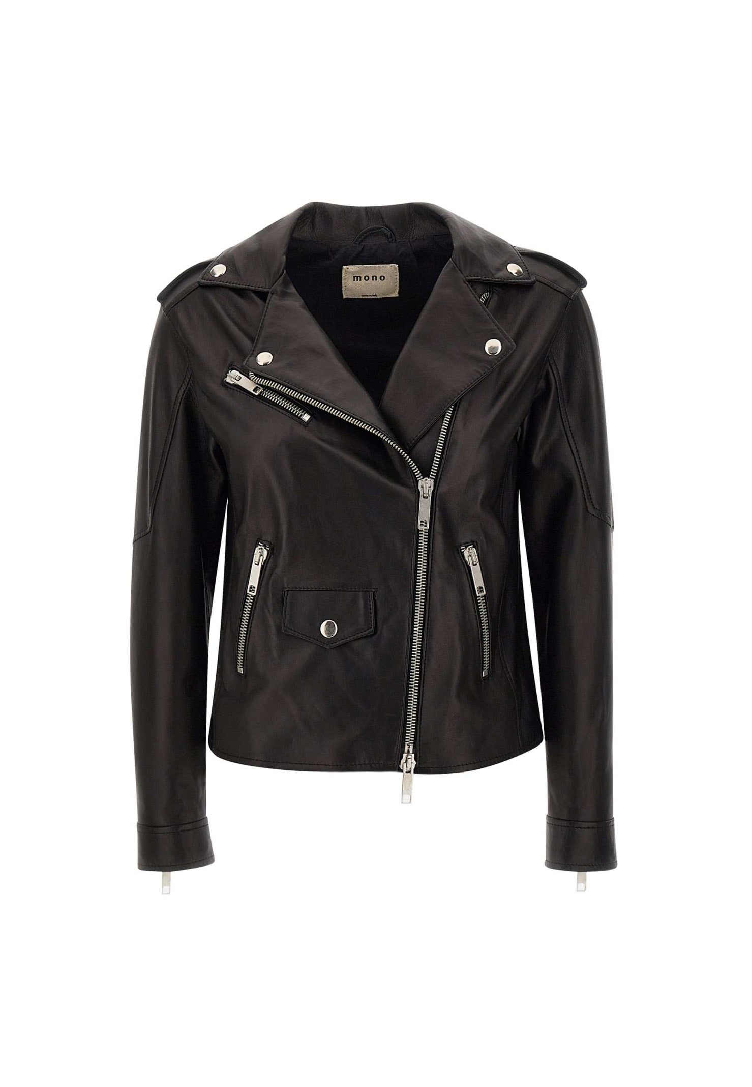 Mono Joan Leather Jacket In Black