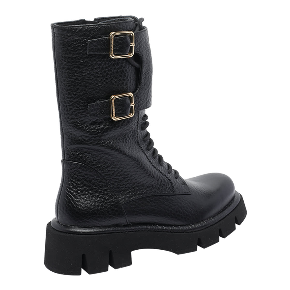 Paloma Barceló Lace-up Buckle Boots In Black