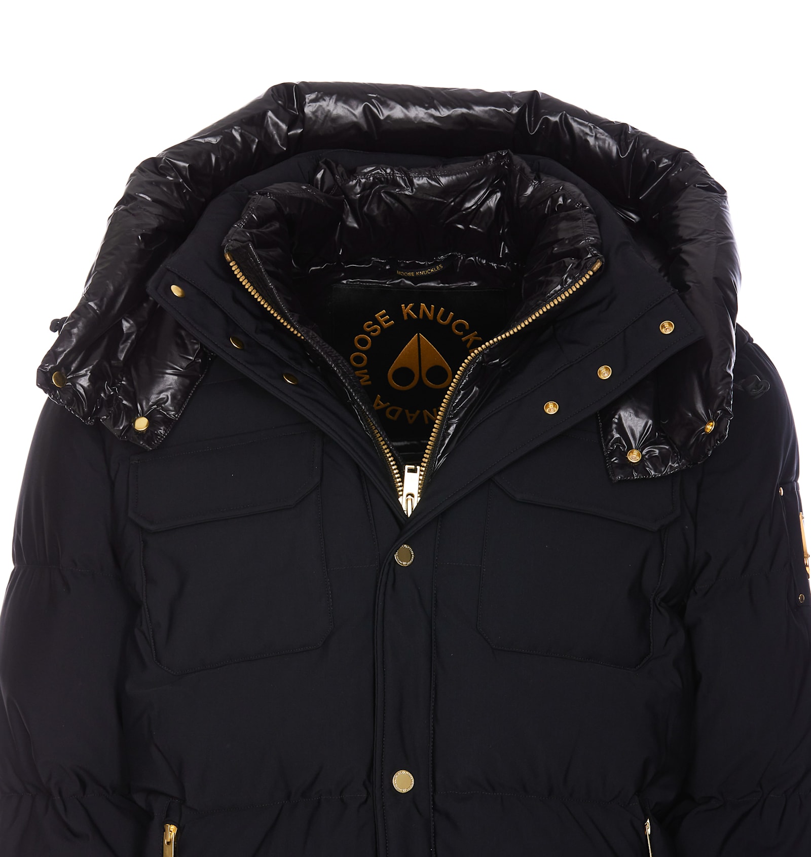 Moose Knuckles Suthep Gold Jacket In Black