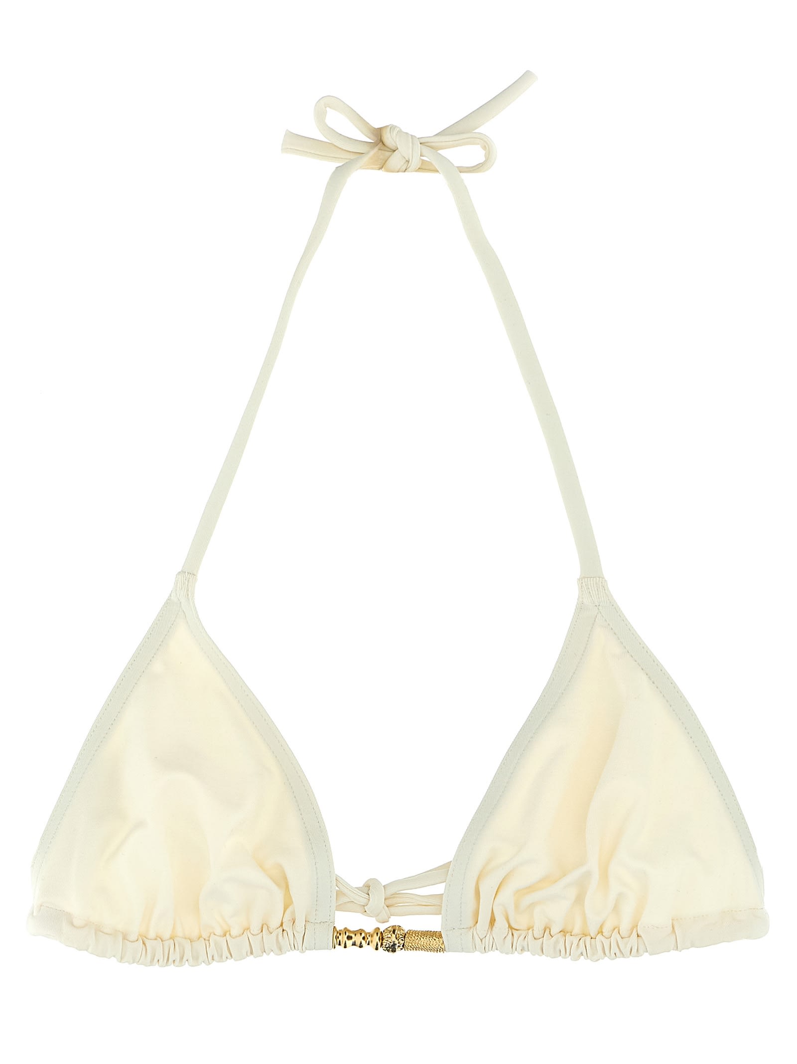 Eres Triangle Halter Neck Bikini Top With Ruched Detailing