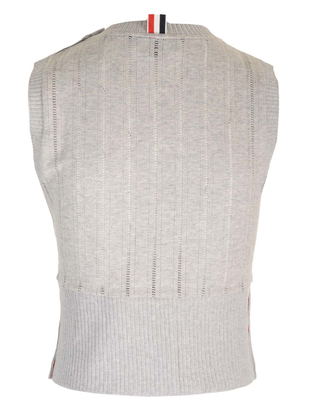 Shop Thom Browne Sleeveless Top In Grey