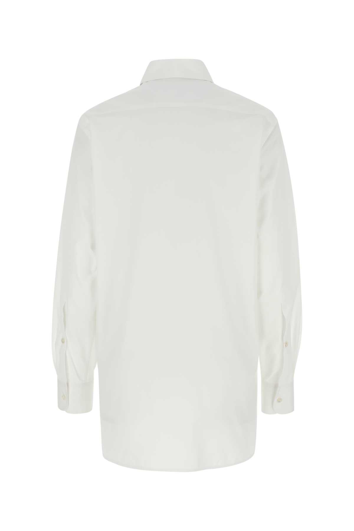 Shop Stella Mccartney White Poplin Shirt In Purewhite