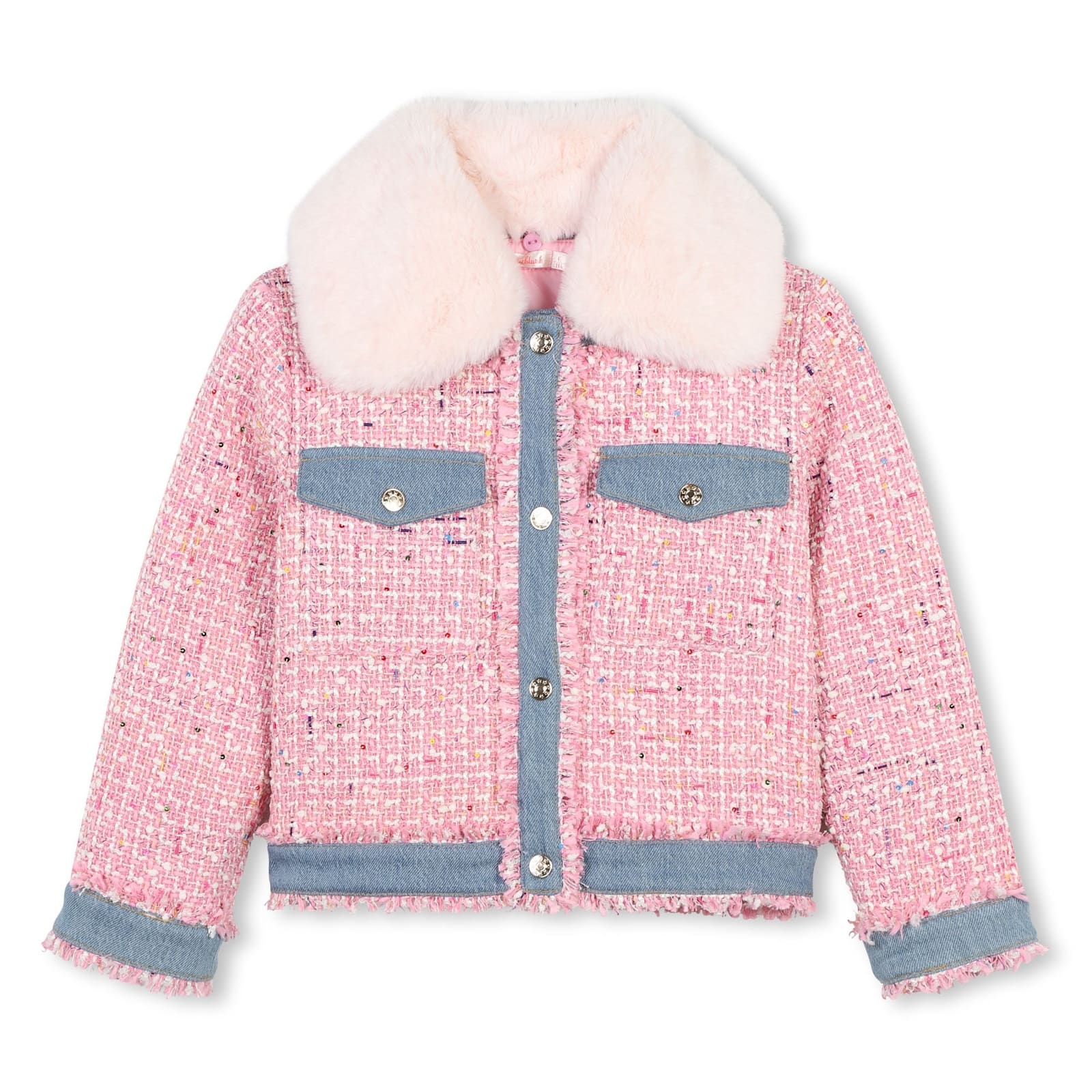 Shop Billieblush Tweed Jacket In Pink