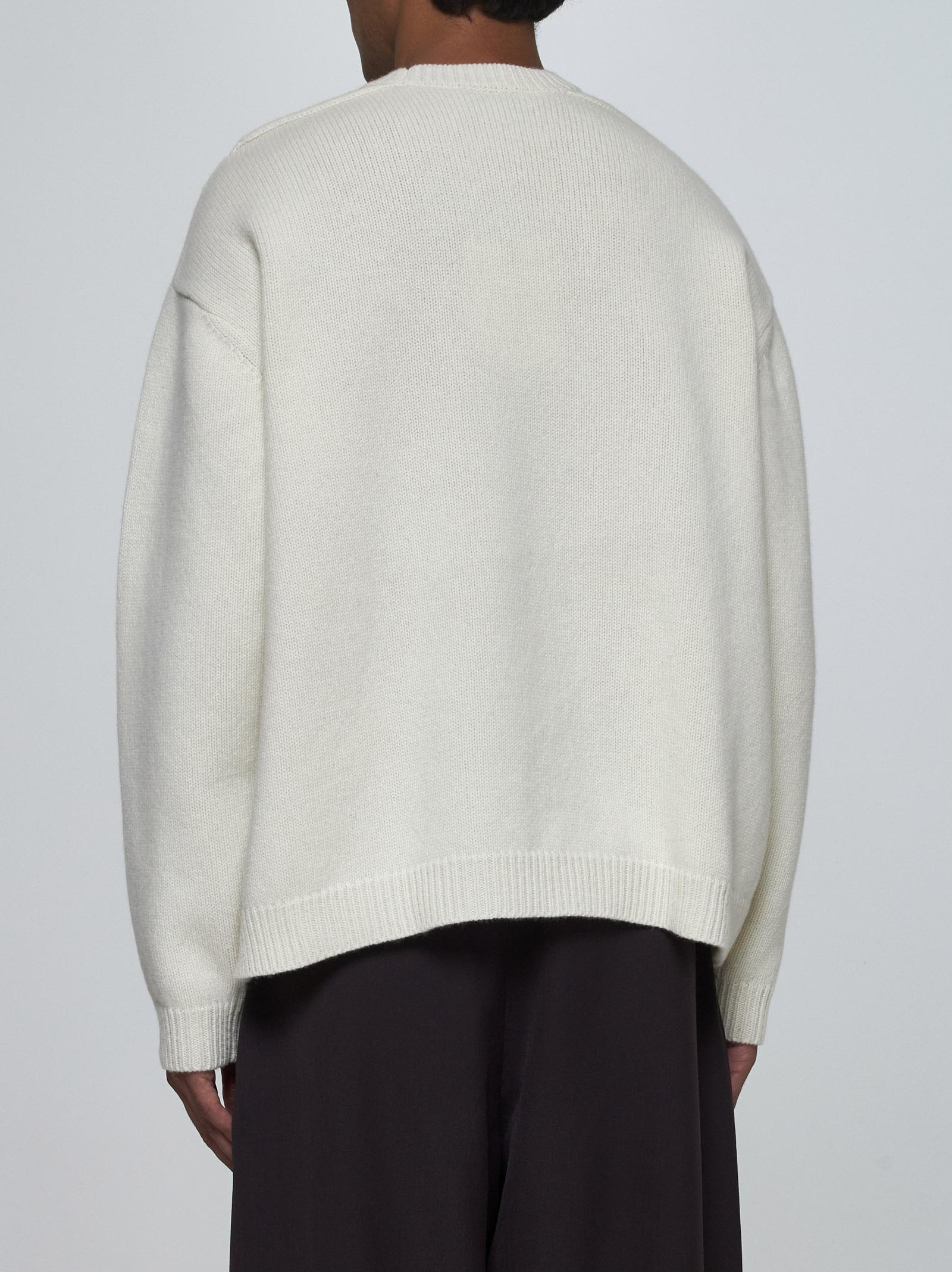 Shop Studio Nicholson Hemyl Lambswool Sweater In Neutrals