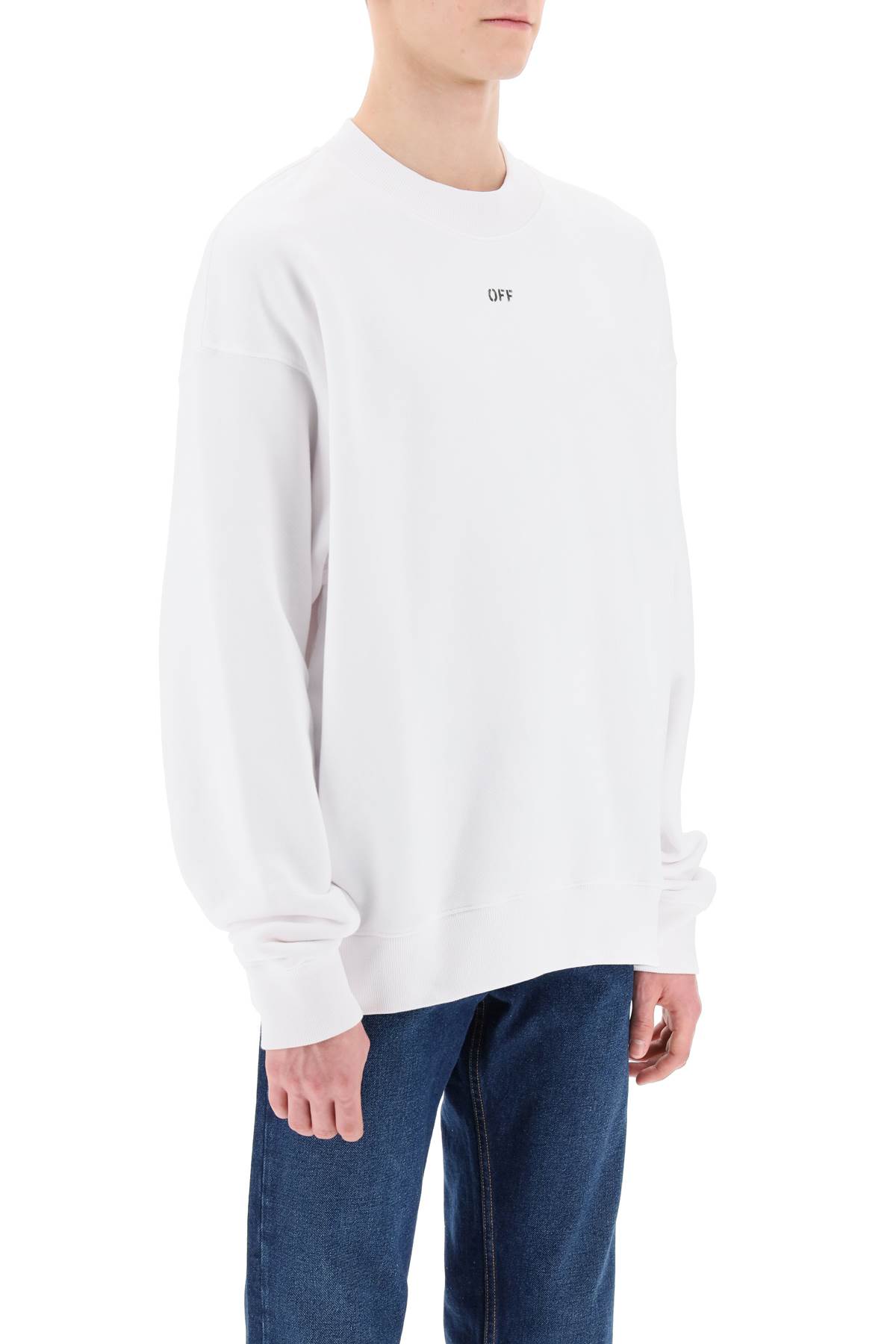 Off-white Skate Sweatshirt With Off Logo In White Black