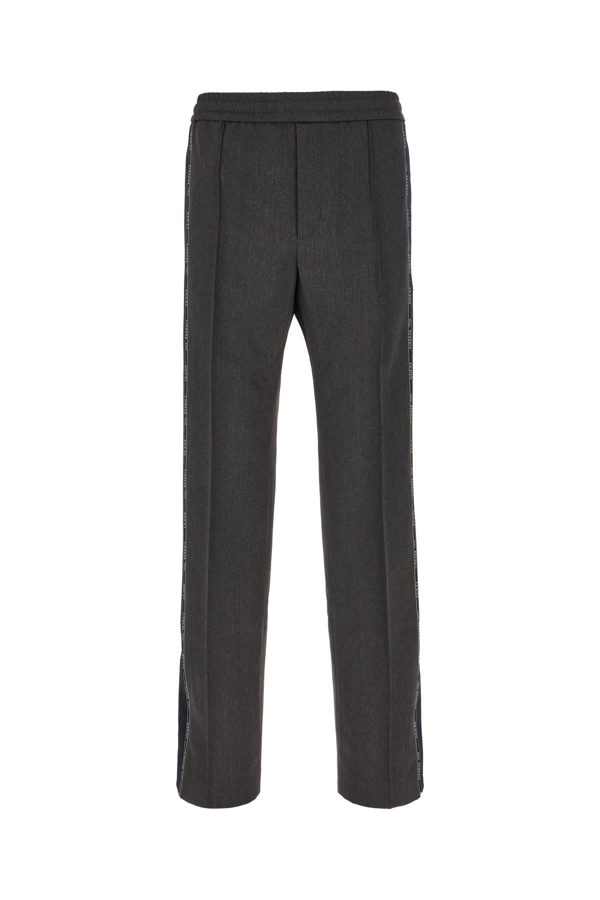 Gucci Dark Grey Wool Pants In Dk Grey Navy