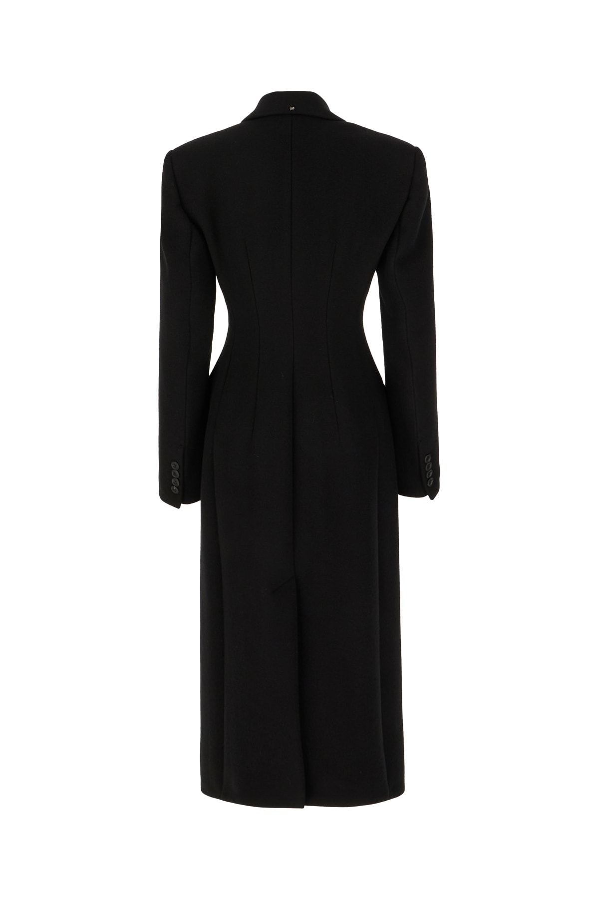 Shop Sportmax Black Wool Blend Coat In Nero