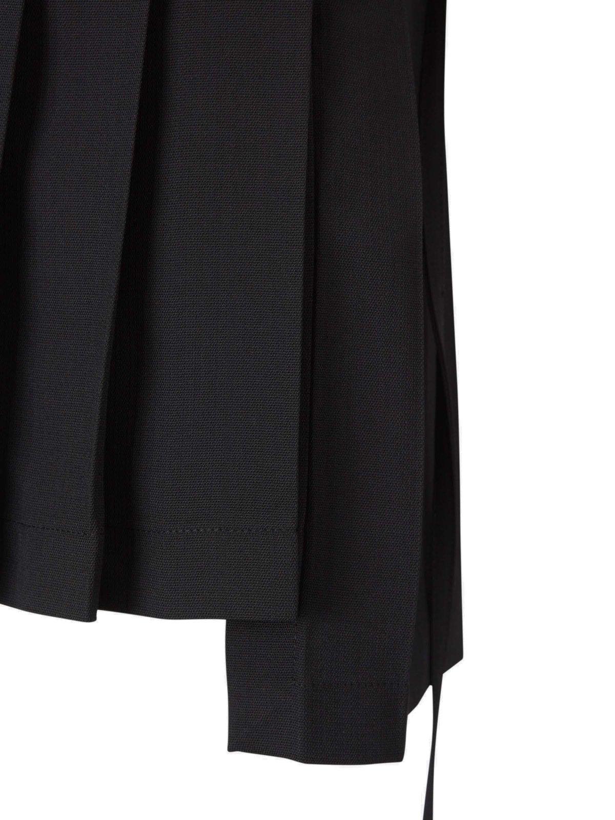 Shop Acne Studios Low-rise Pleated Mini Skirt In 900 Black