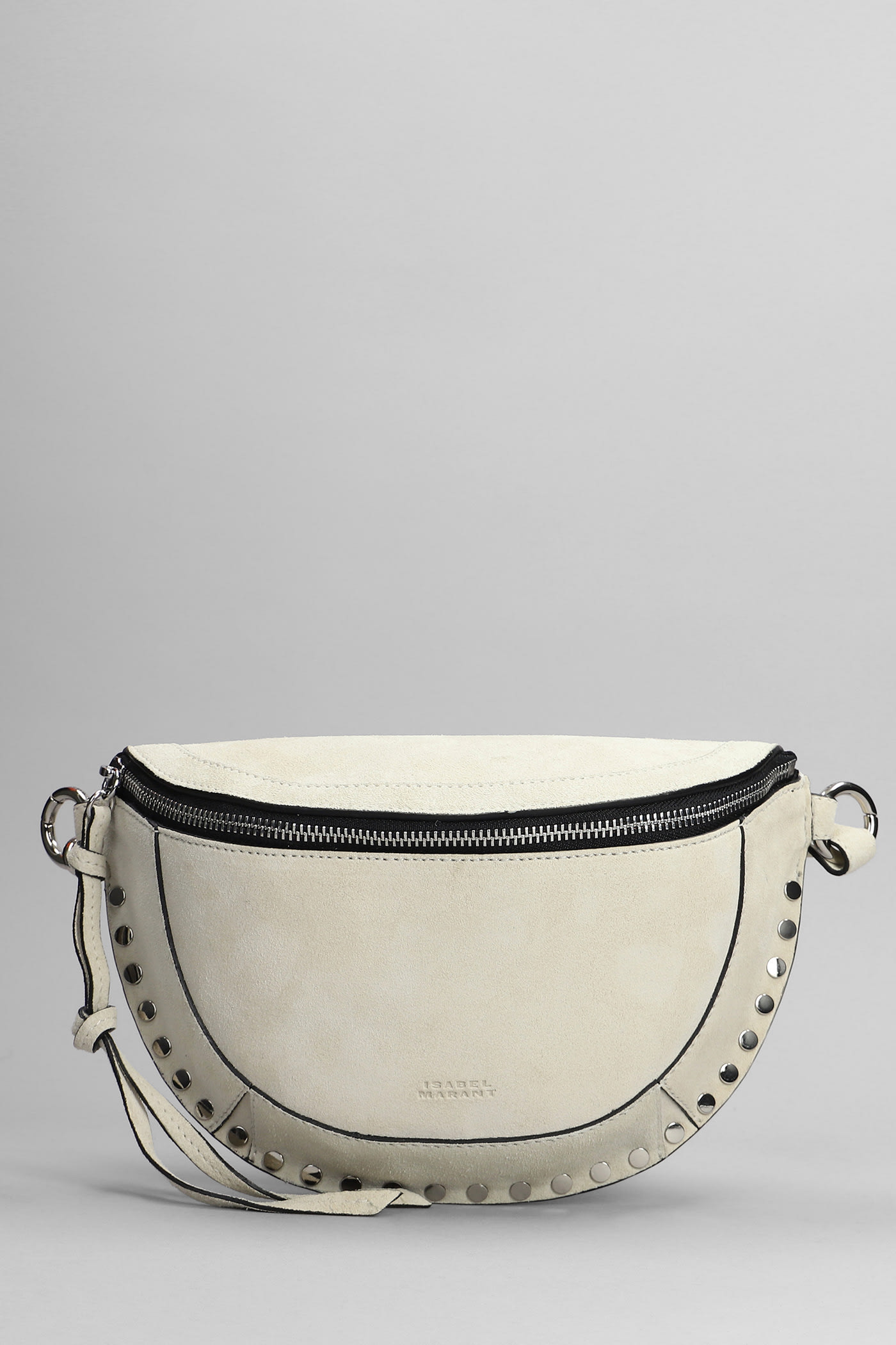 Shop Isabel Marant Skano Waist Bag In Grey Suede