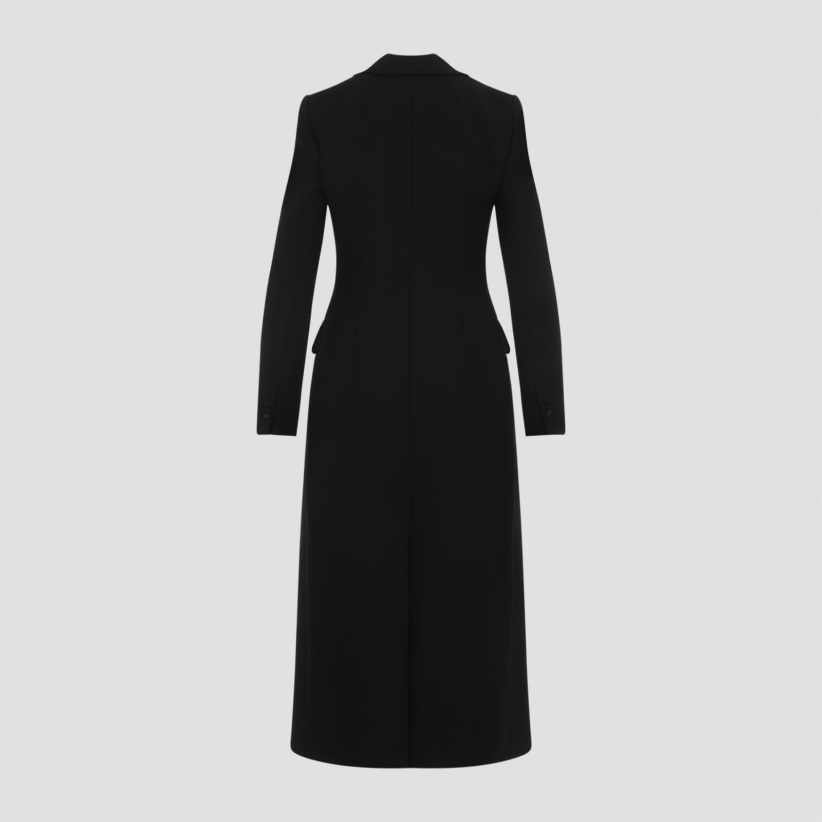 Shop Dolce & Gabbana Virgin Wool Coat In Nero