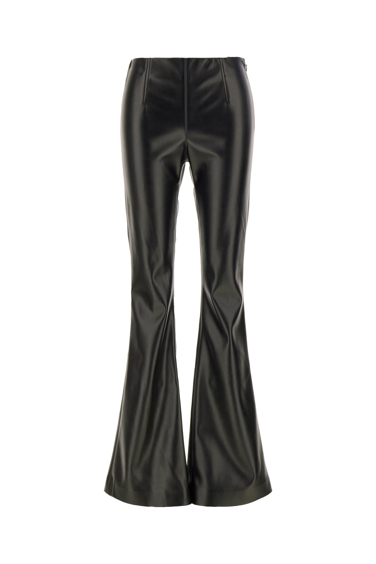 Black Synthetic Leather Pants