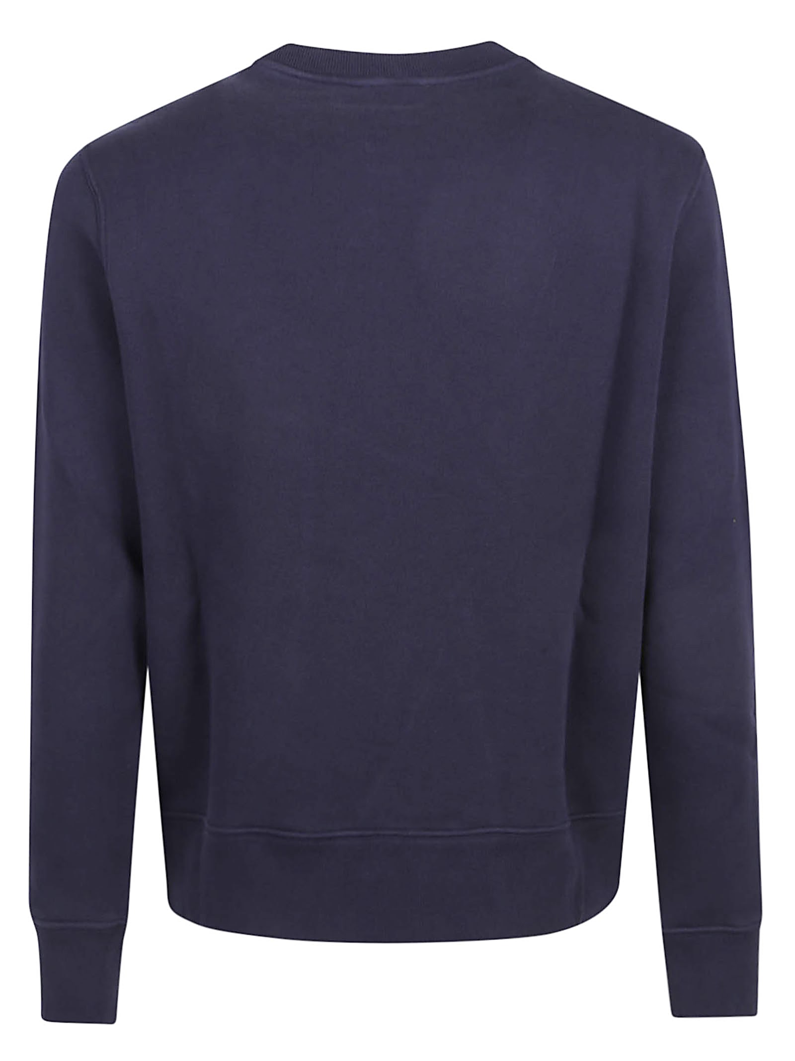 Autry Blue Crewneck Sweater With Logo Embroidered On The Front In Cotton Man In Blue