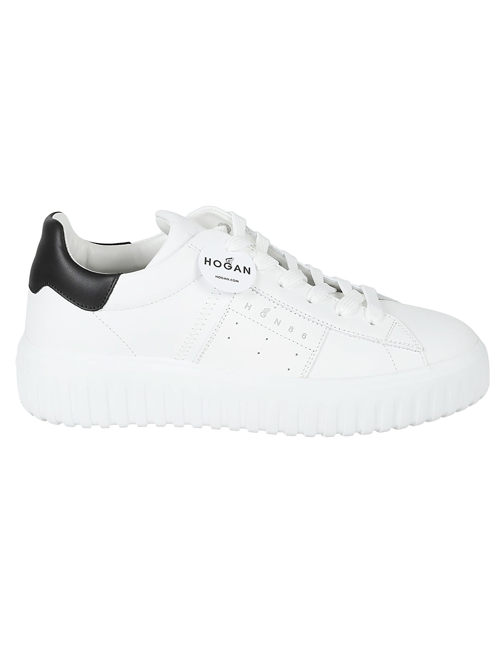 Shop Hogan H-stripes Sneakers In Bianco/nero