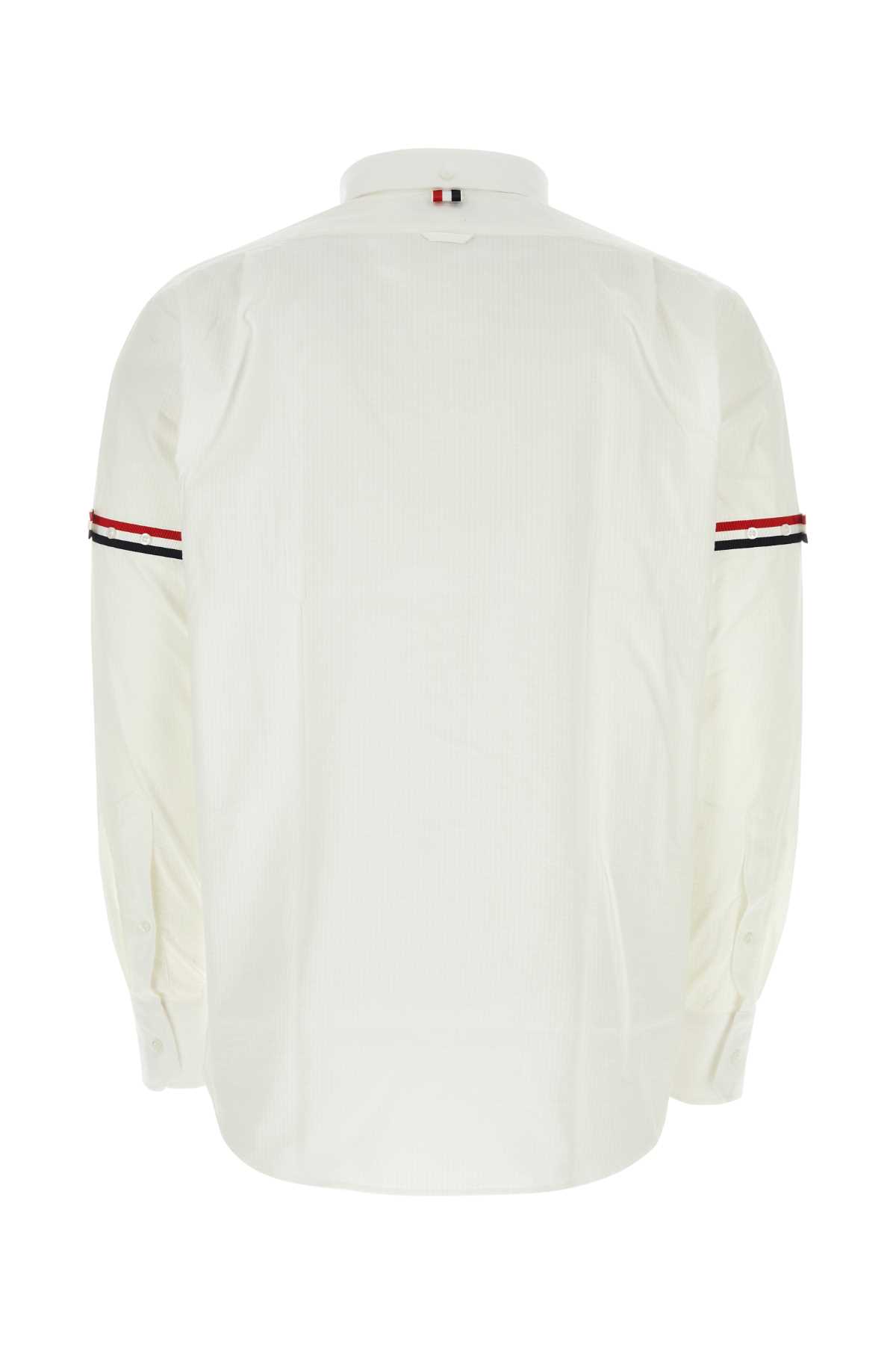 THOM BROWNE WHITE COTTON SHIRT