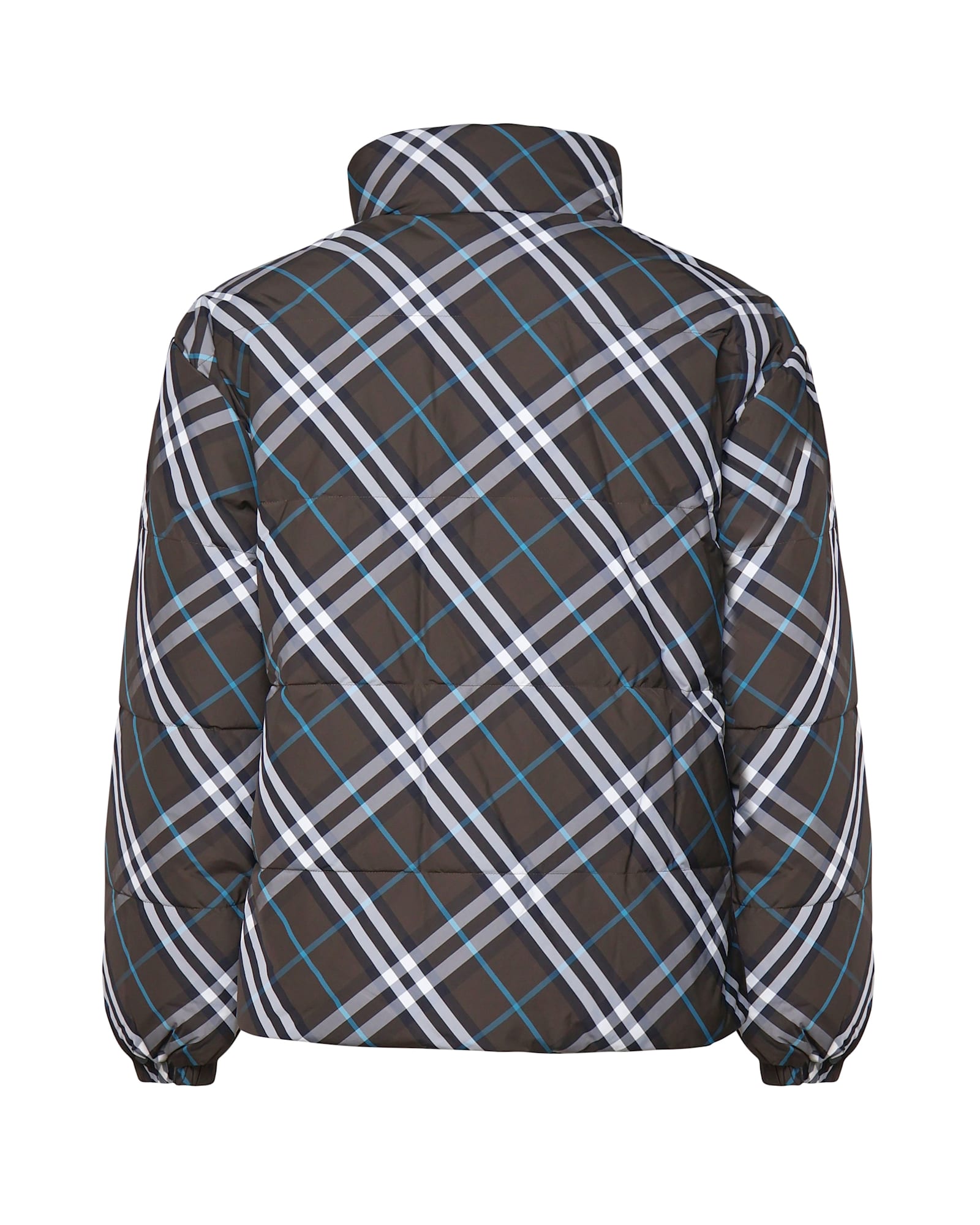 Shop Burberry Reversible Down Jacket In Blue, Grey