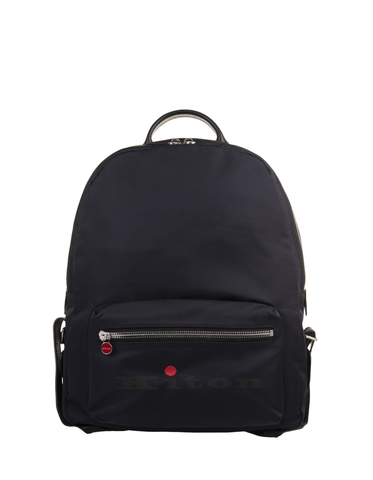 Black Nylon Backpack With Logo