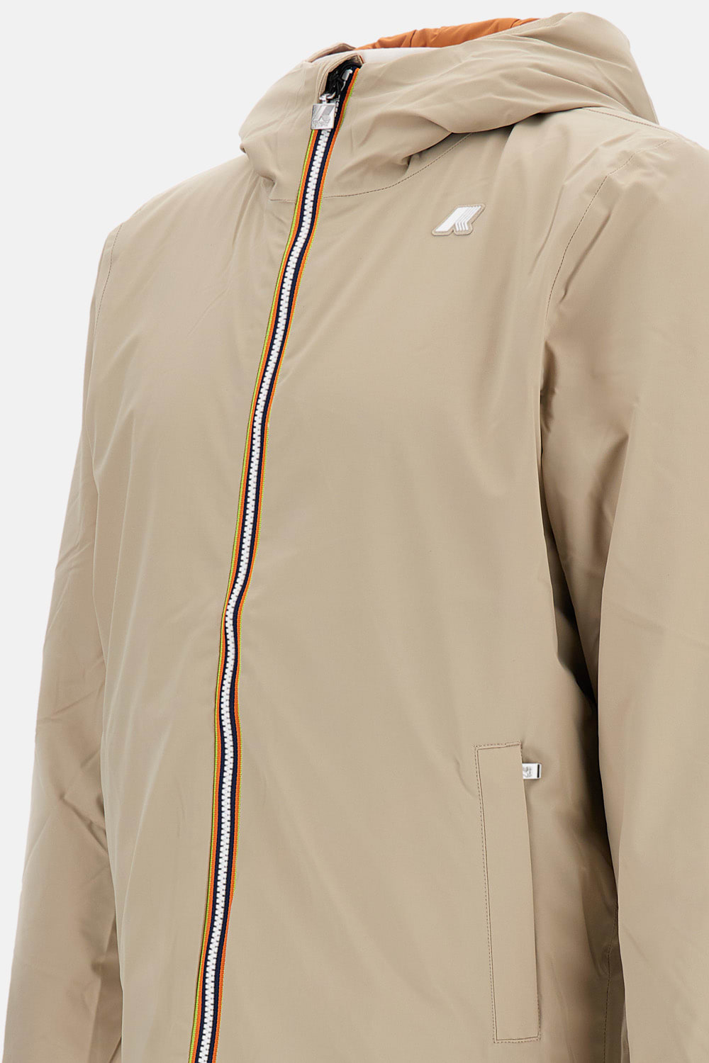 K-way Adjustable Hooded Reversible Jacket In Neutral