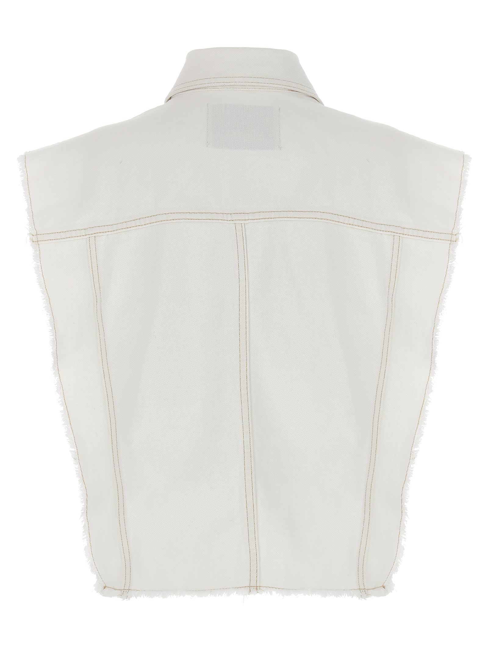 Shop Isabel Marant Tyra Vest In White