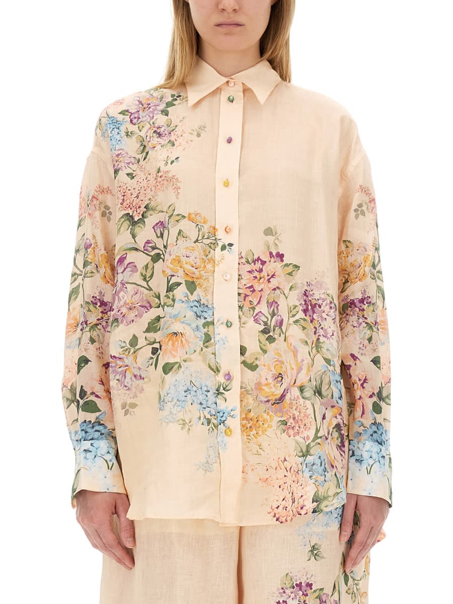 Shop Zimmermann Halliday Shirt In Multicolour