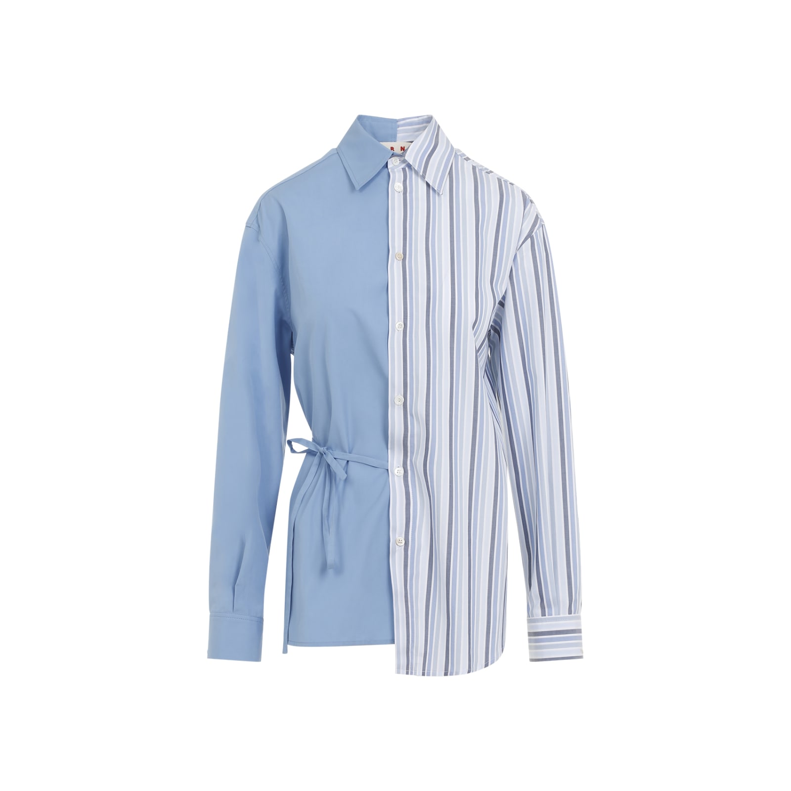 Shop Marni Cotton Shirt In Lake