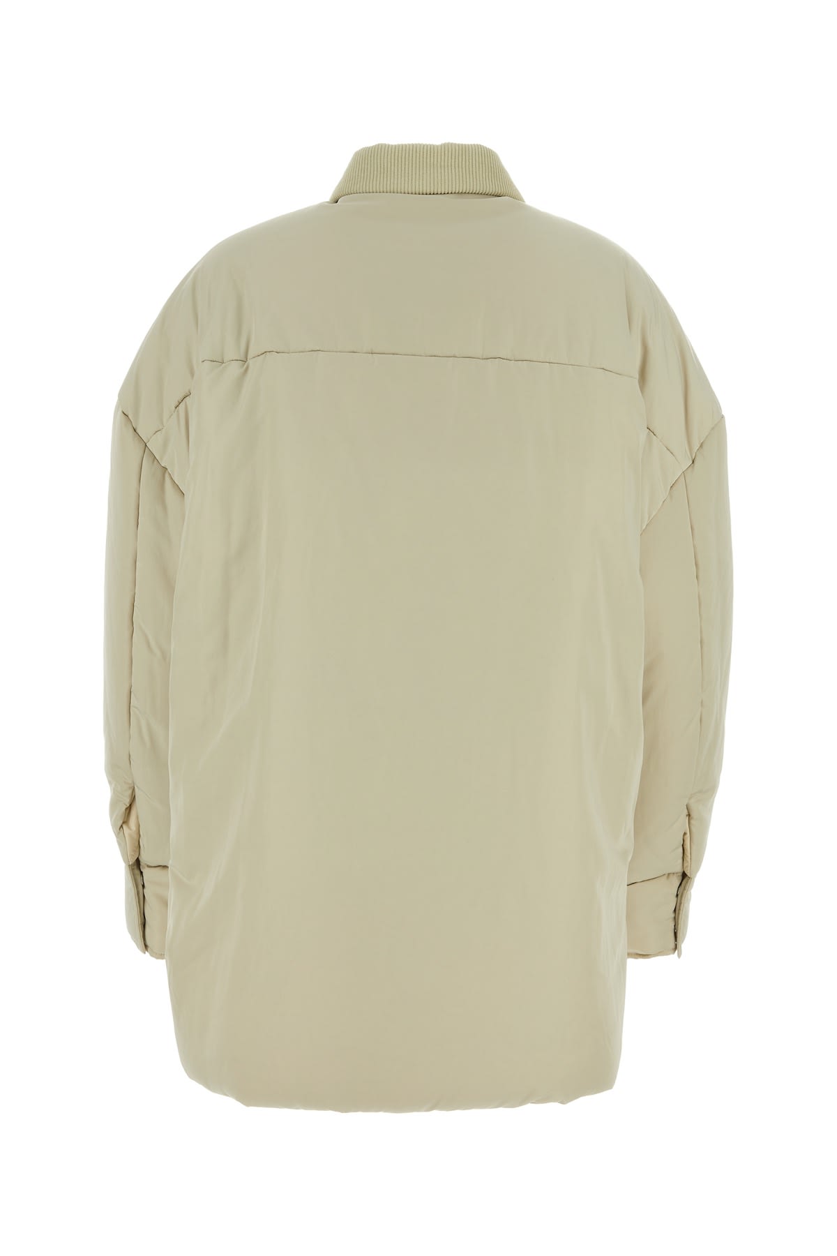 Attico Sand Polyester Oversize Padded Jacket In Ivory