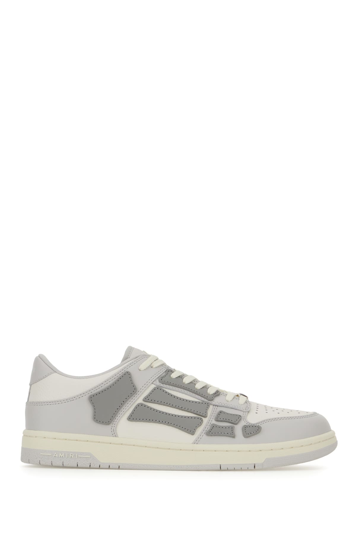 Amiri Multicolor Leather Skel Top Sneakers In Grey