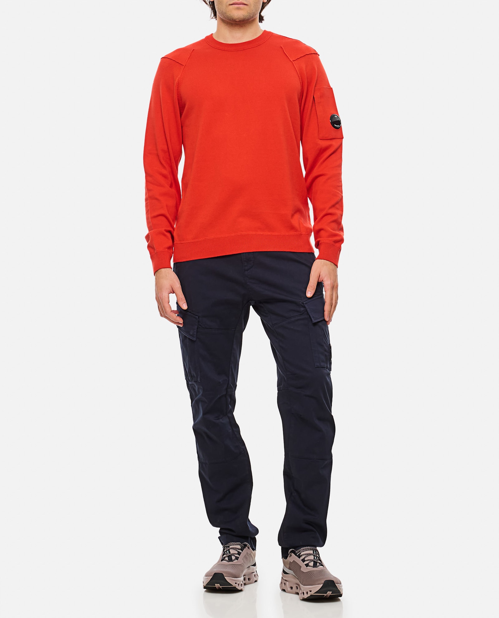 C.P. COMPANY SEA ISLAND CREWNECK LENS KNIT 