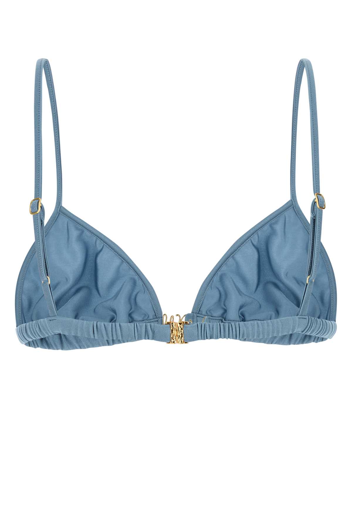 Chloé Chloe Cerulean Blue Stretch Nylon Bikini Top In Blue