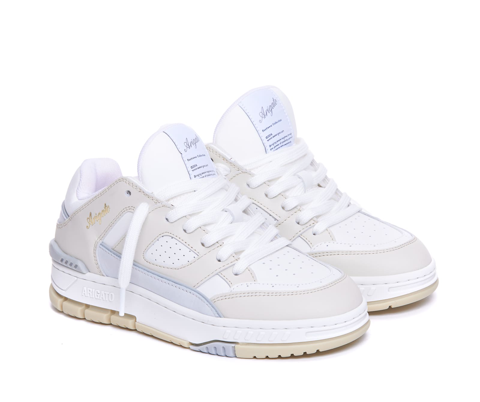 Axel Arigato Area Lo Sneaker Sneakers In Beige Leather In White