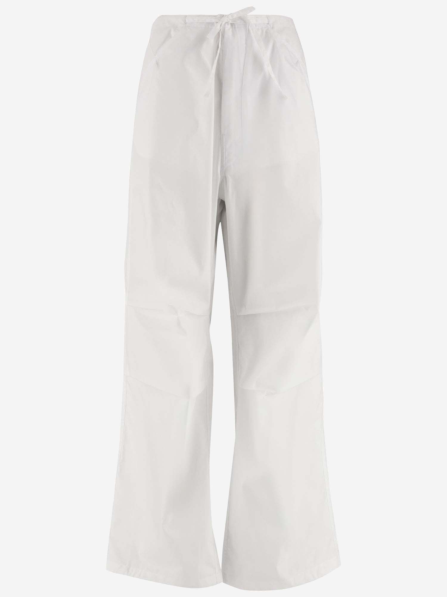 Shop Darkpark Cotton Pants In White