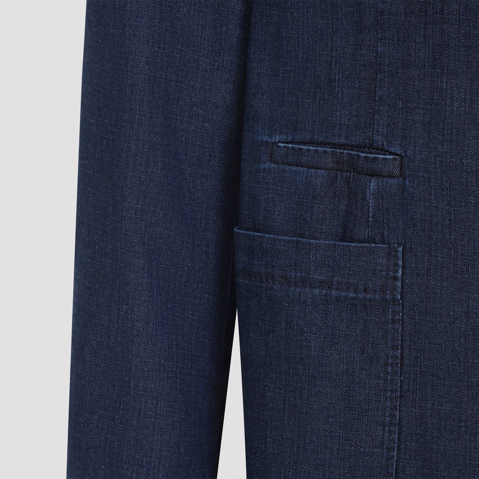 Brunello Cucinelli Single-breasted Denim Blazer In Blue