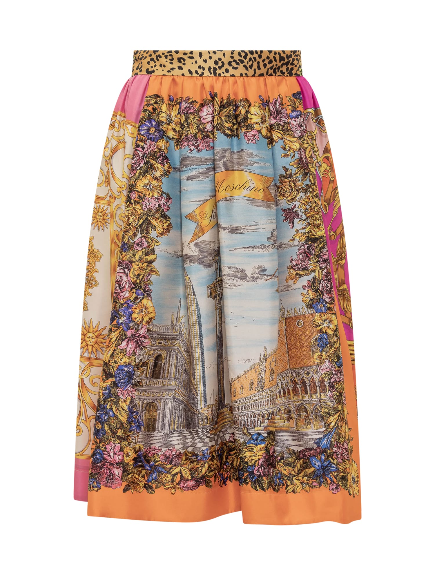 Shop Moschino Foulard Skirt In Fantasia Variante Unica