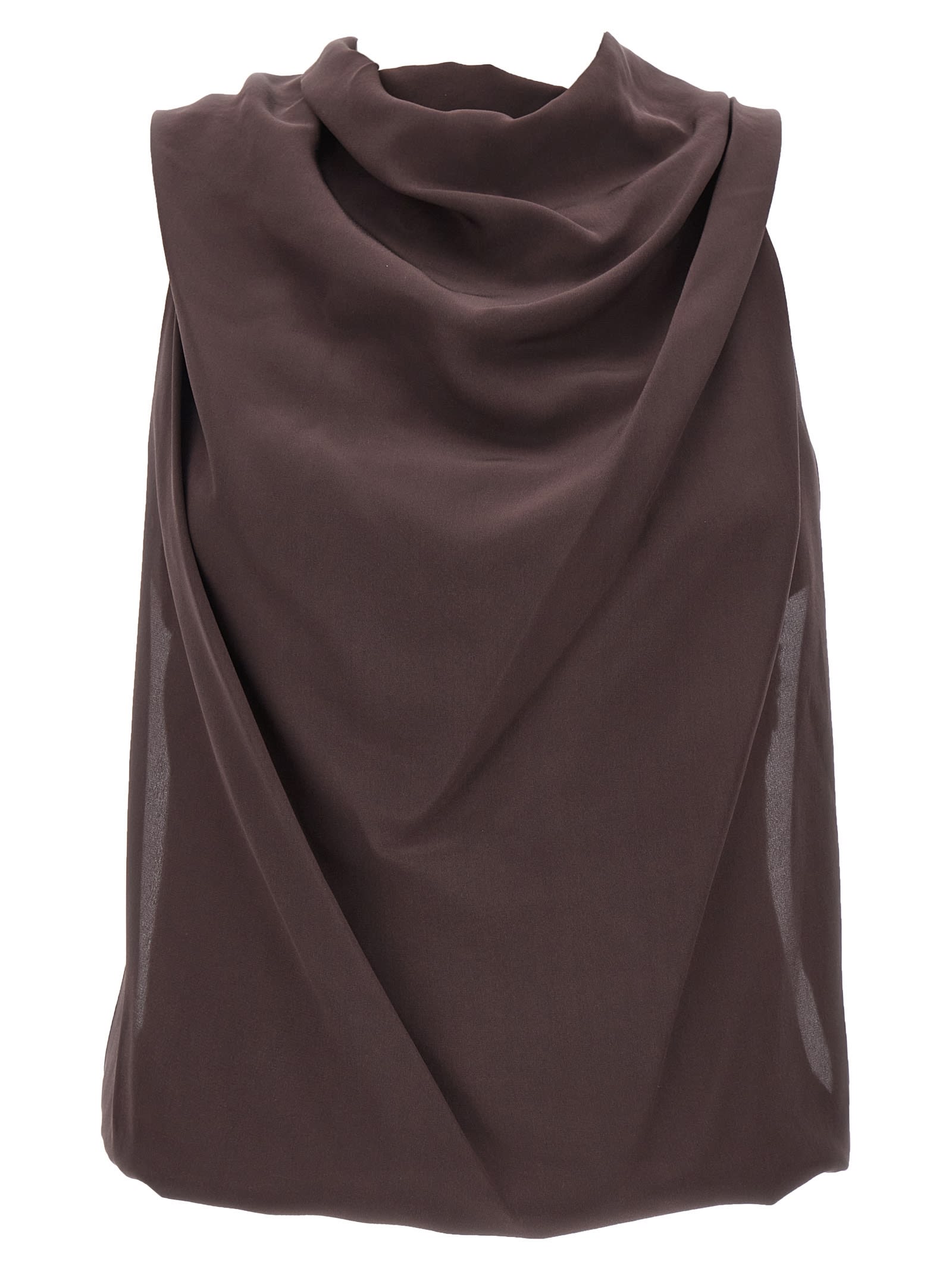 Shop Lanvin Jewel Detail Top In Cacao